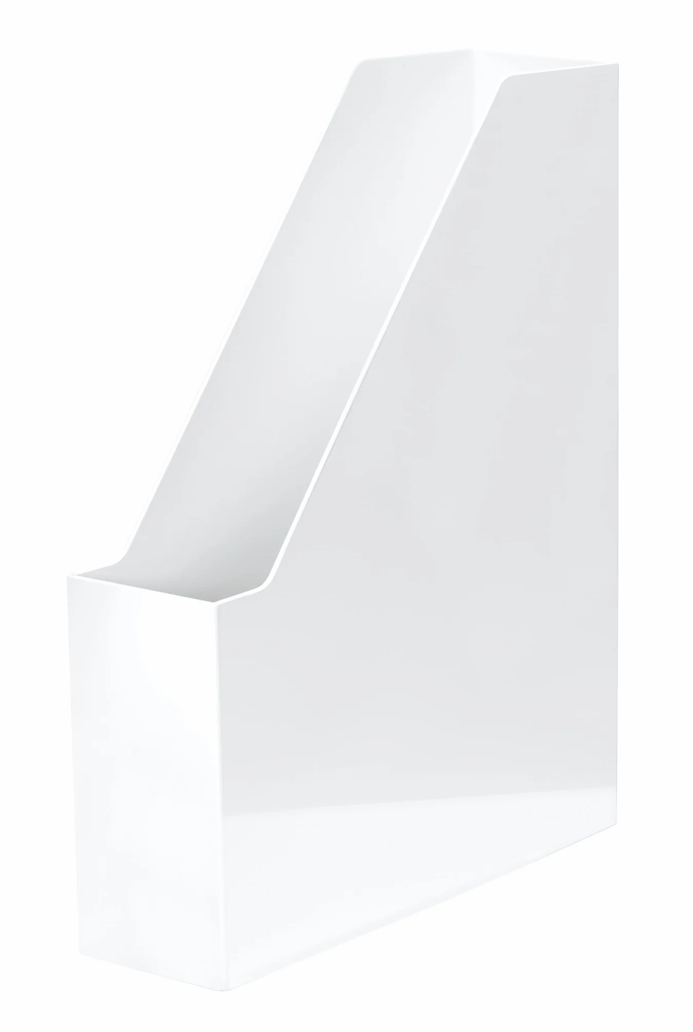 HAN i-Line segregator stojący – 2 sztuki, elegancki, nowoczesny segregator stojący na zeszyty, czasopisma i teczki do formatu A4/C4, biały, 16501-12