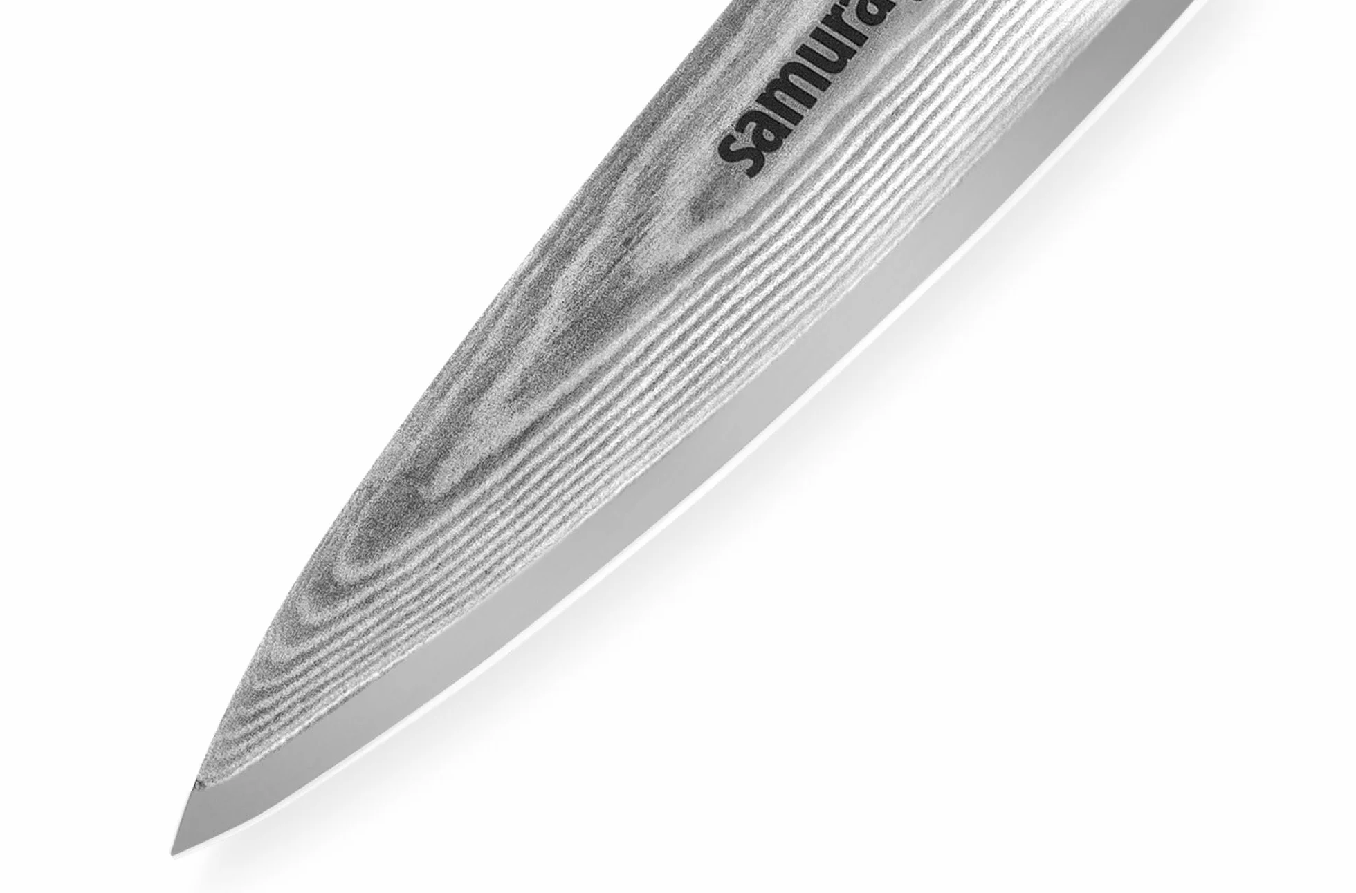 Samura Damascus Gemüsemesser, 67 Lagen Damaststahl, ultra-scharf, klein, 9 cm Klinge, ergonomischer G10 Carbon Handgriff, Schälmesser, Küchenmesser, Kochmesser