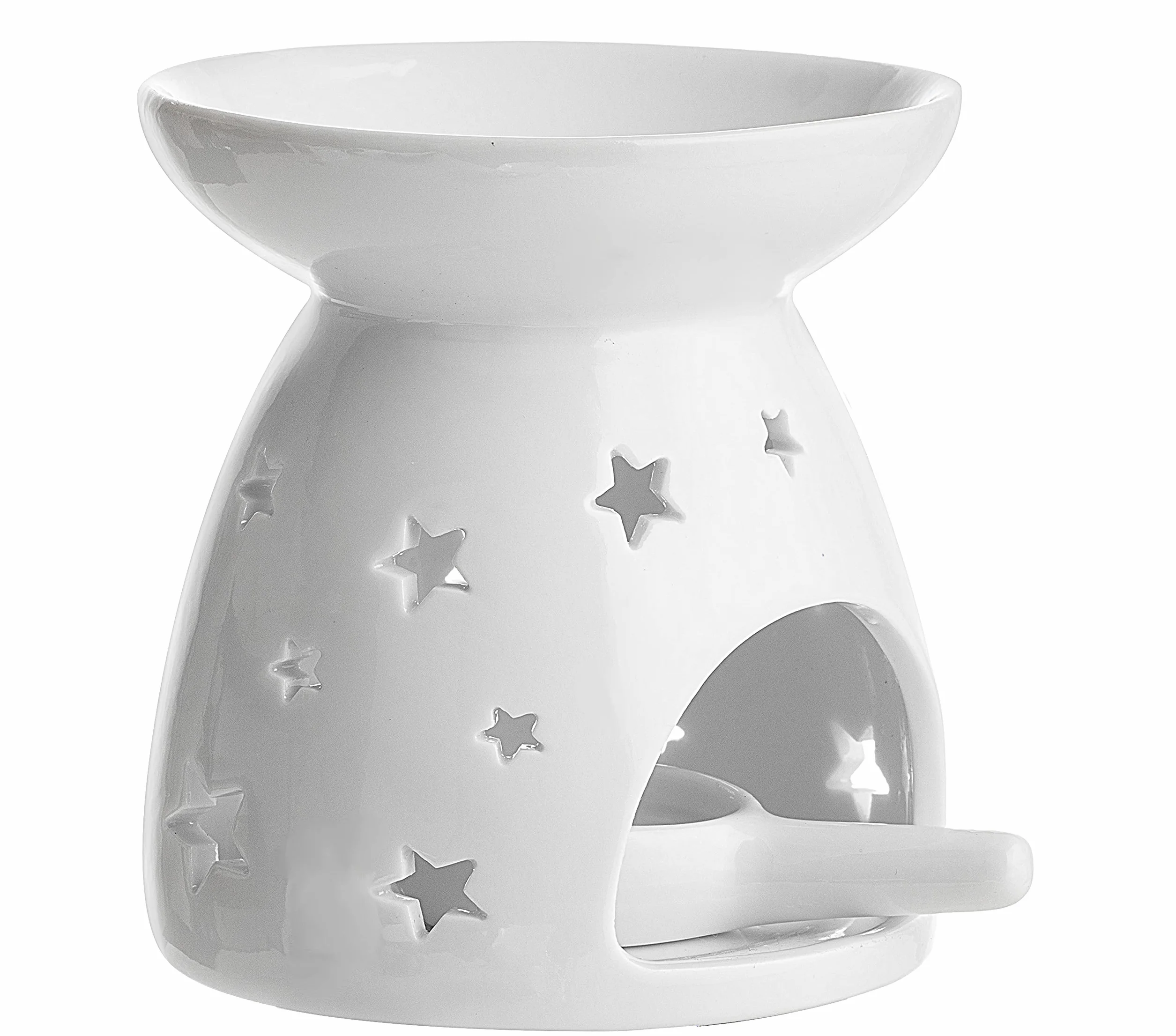 ceramiczne palniki zapachowe palniki zapachowe z gwiazdami i kwiatami, aromaterapia, palnik olejowy z uchwytem do dekoracji domu medytacji (palniki C)