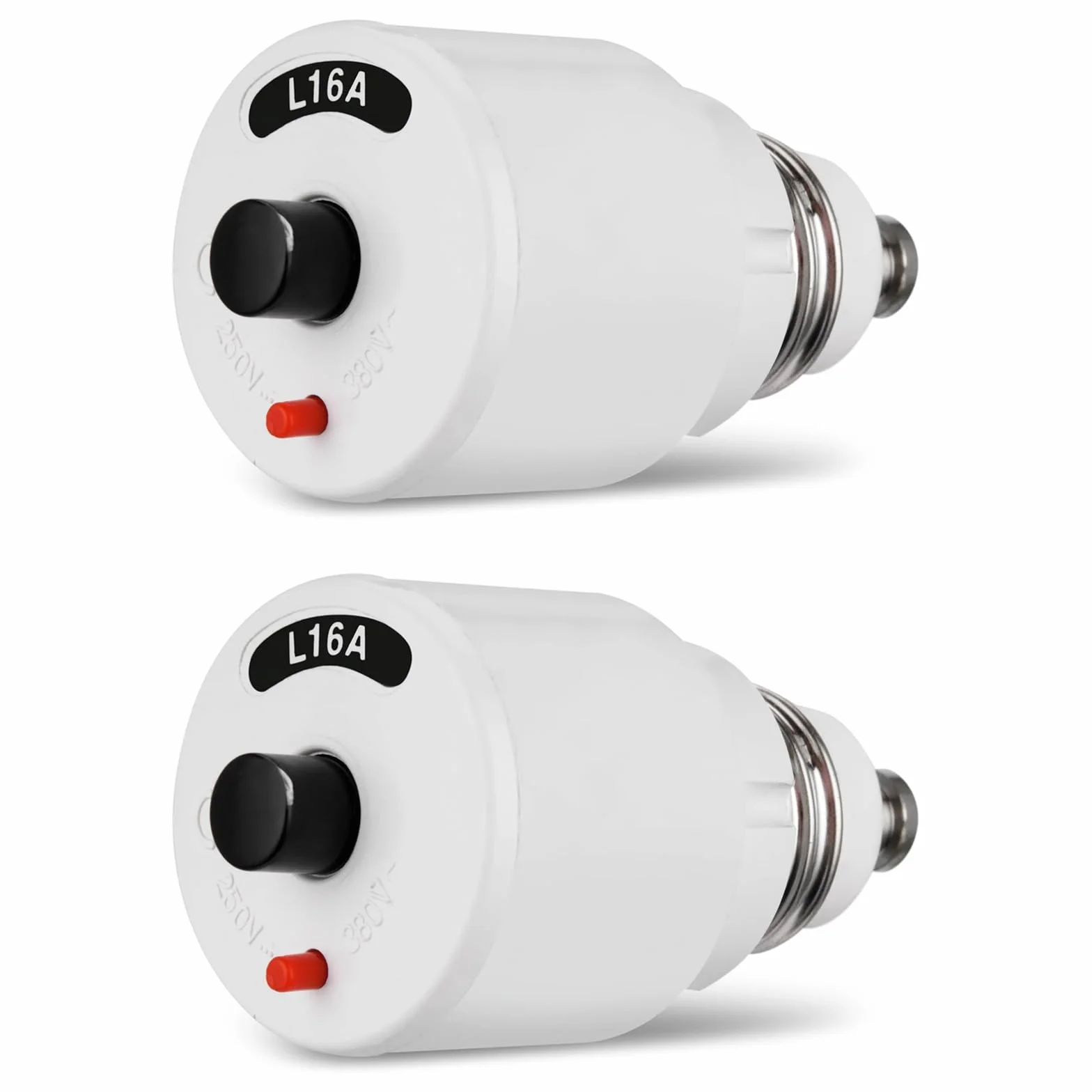 2 sztuki automatów bezpiecznikowych śrubowych 16A (zabezpieczenie dla starej dystrybucji elektrycznej), gwint E27, charakterystyka L, 230/400~240/415 (16A)