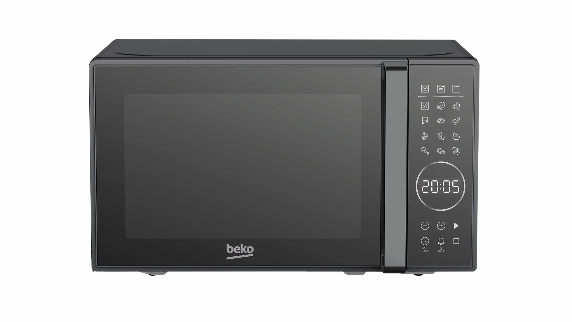Beko - MGC20130BB - Kuchenka mikrofalowa z grillem 20 litrów, 1000 W, Cyfrowy zegar, Wolnostojący, 10 Poziomów Mocy - Czarny