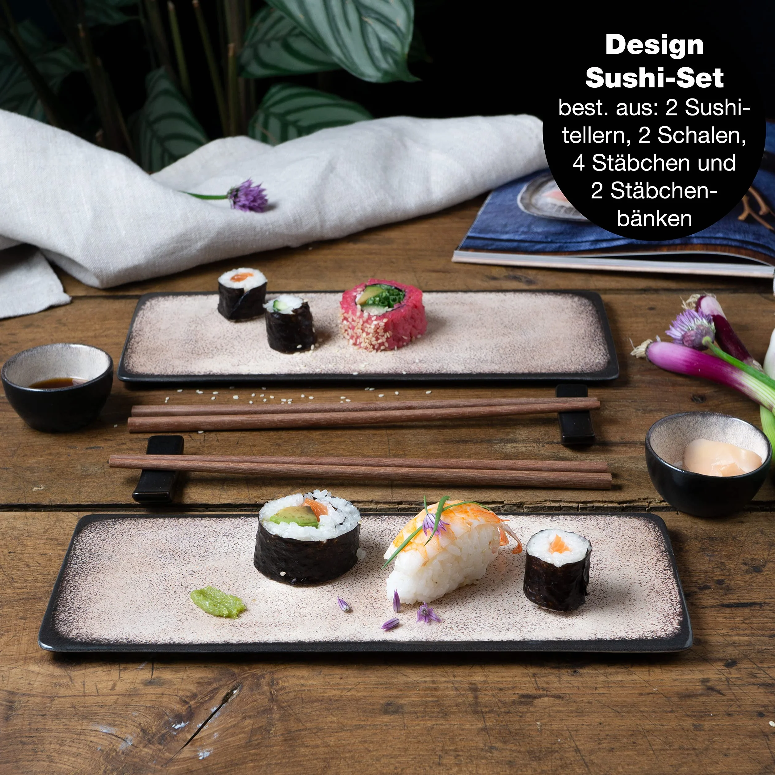Moritz & Moritz VIDA zestaw naczyń do sushi dla 2 osób, 10 sztuk