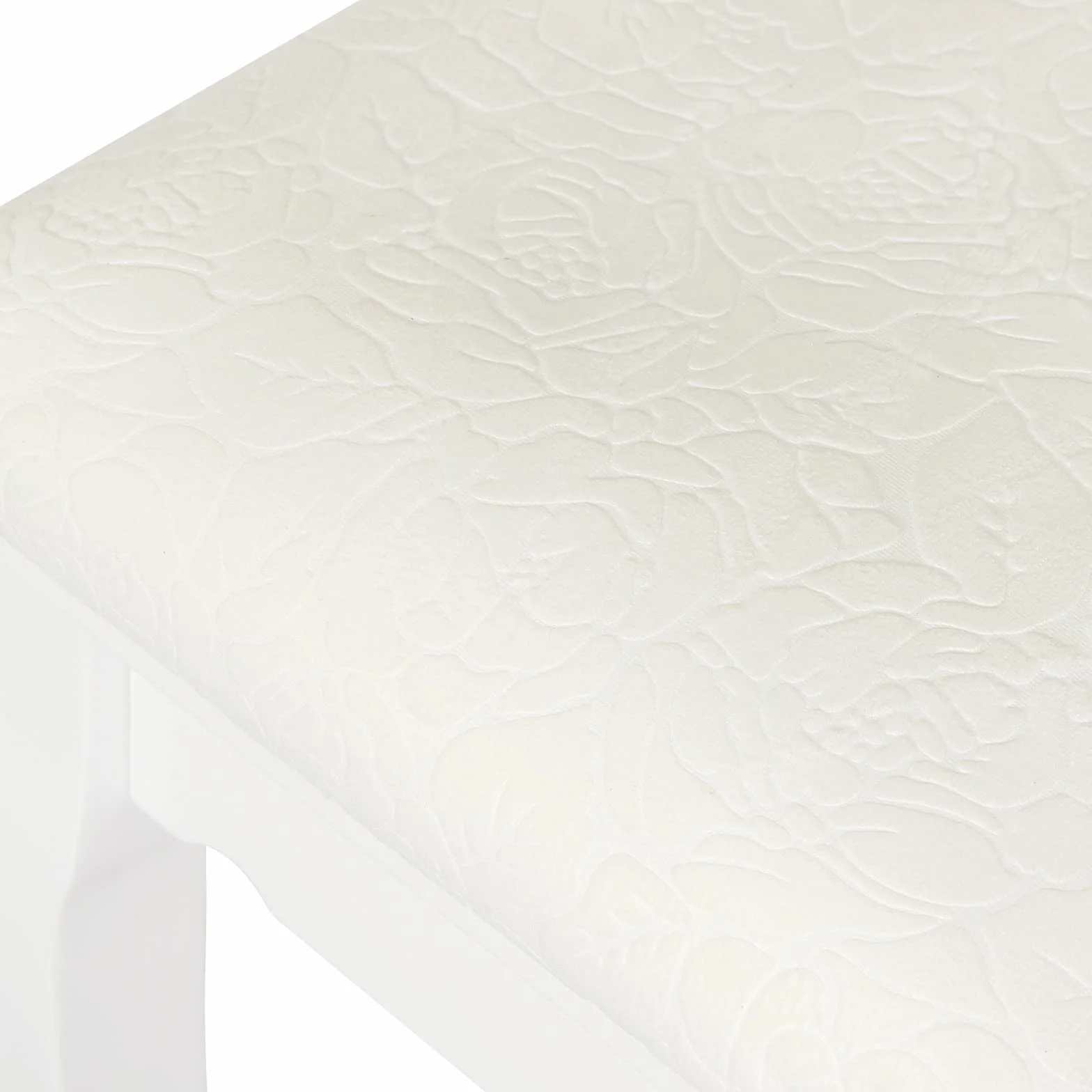 WOLTU MB6095ws taboret do makijażu w stylu wiejskim, do toaletki, aksamitny, do fortepianu, taboret kosmetyczny, taboret tapicerowany do sypialni, 38 x 45 x 28,5 cm, nogi z litego drewna, biały