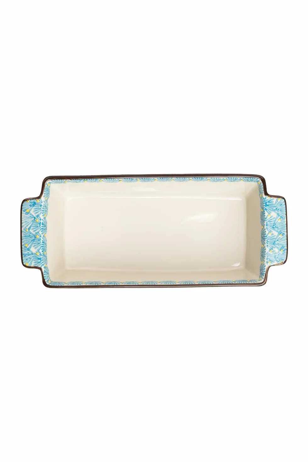 Tranquillo Forma do ciasta ART DECO z kamionki forma do pieczenia ceramika, 30/24 x 13 x 7 cm