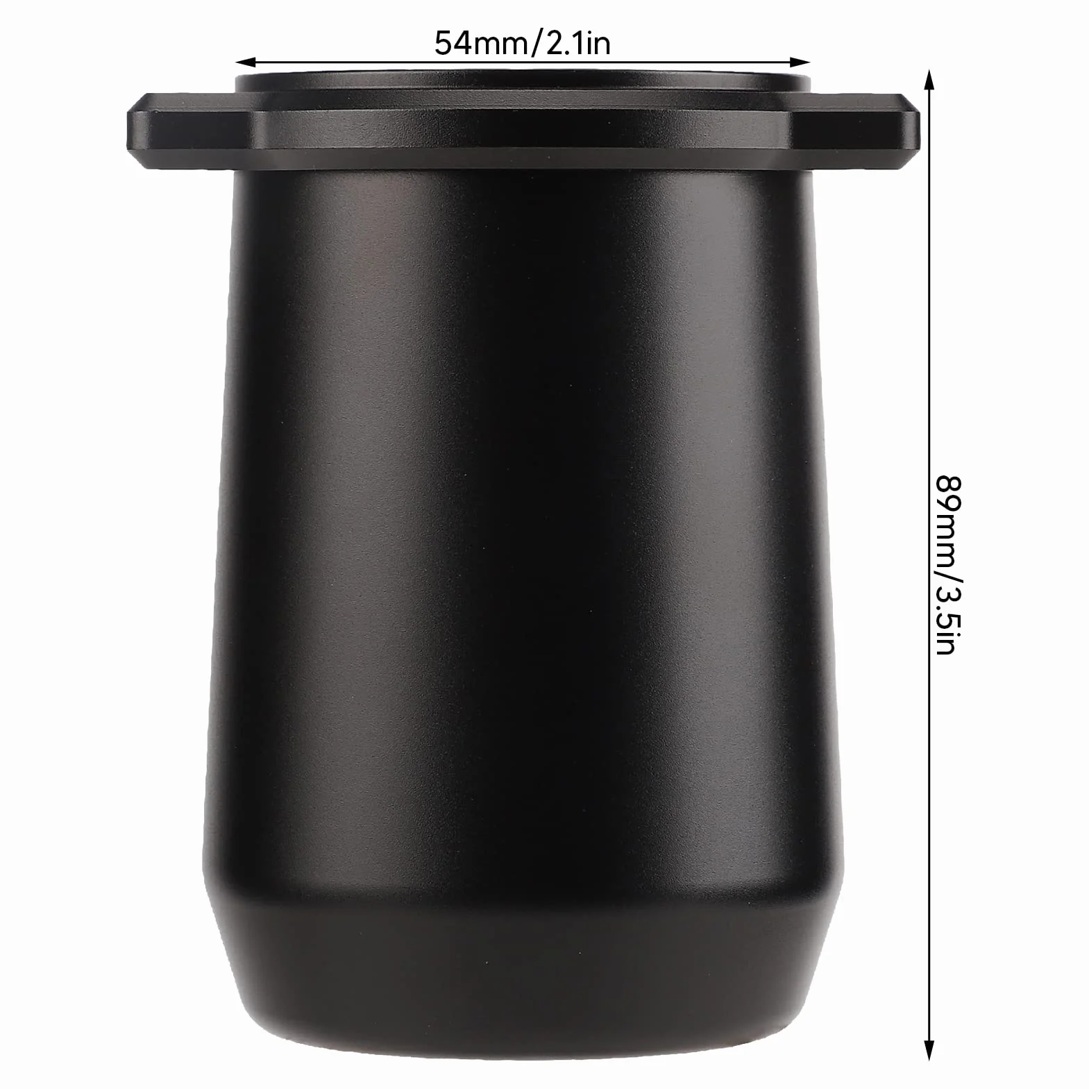 54mm kubek dozujący kawę ze stopu aluminium młynek do kawy espresso kubek w proszku podajnik kawy w proszku część (Black)