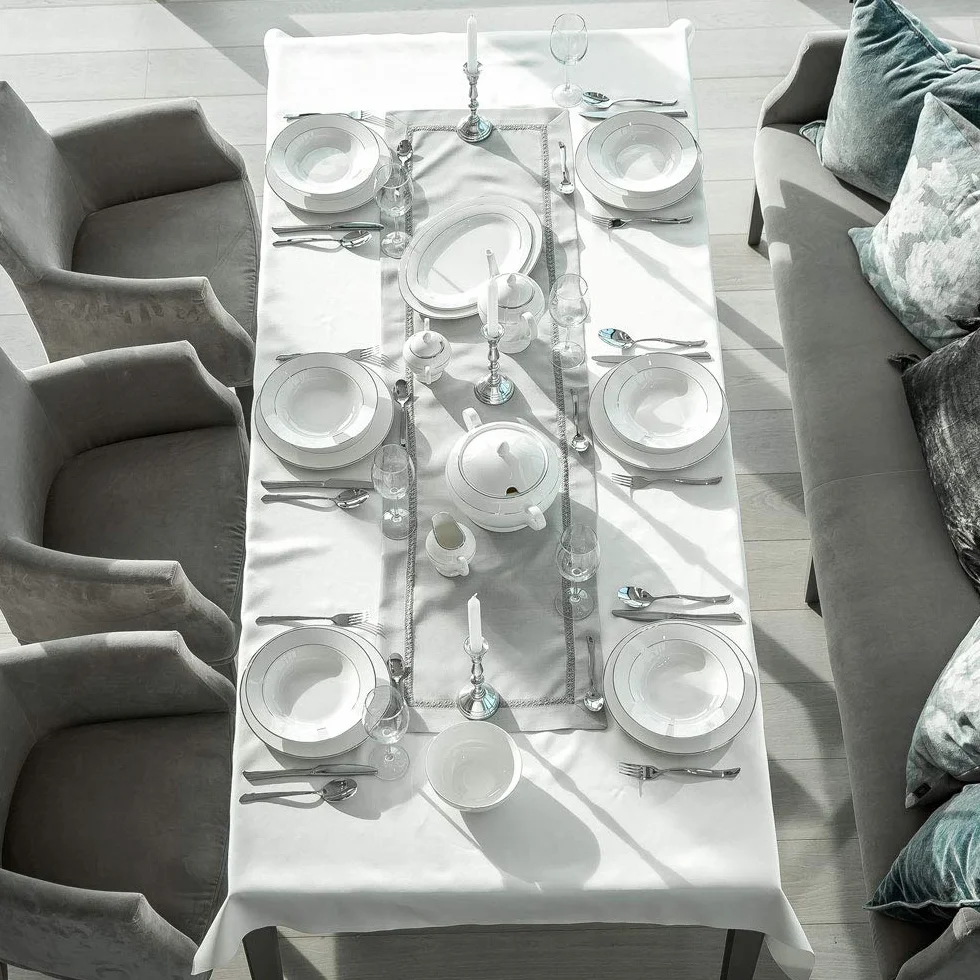 Ambition Aura Silver 400 ml porcelanowy dzbanek na sosy sosjerka