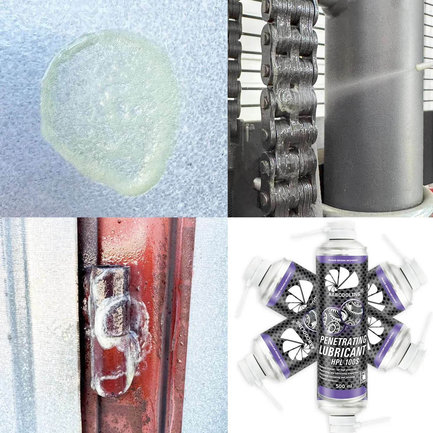 AABCOOLING HPL 100S Penetrating Lubricant Spray 500ml Smar uniwersalny przeciw wilgoci, Smar, Łańcuch, Zawiasy, Motocykl, Samochód, Produkt wielofunkcyjny, Eliminuje skrzypienie K2