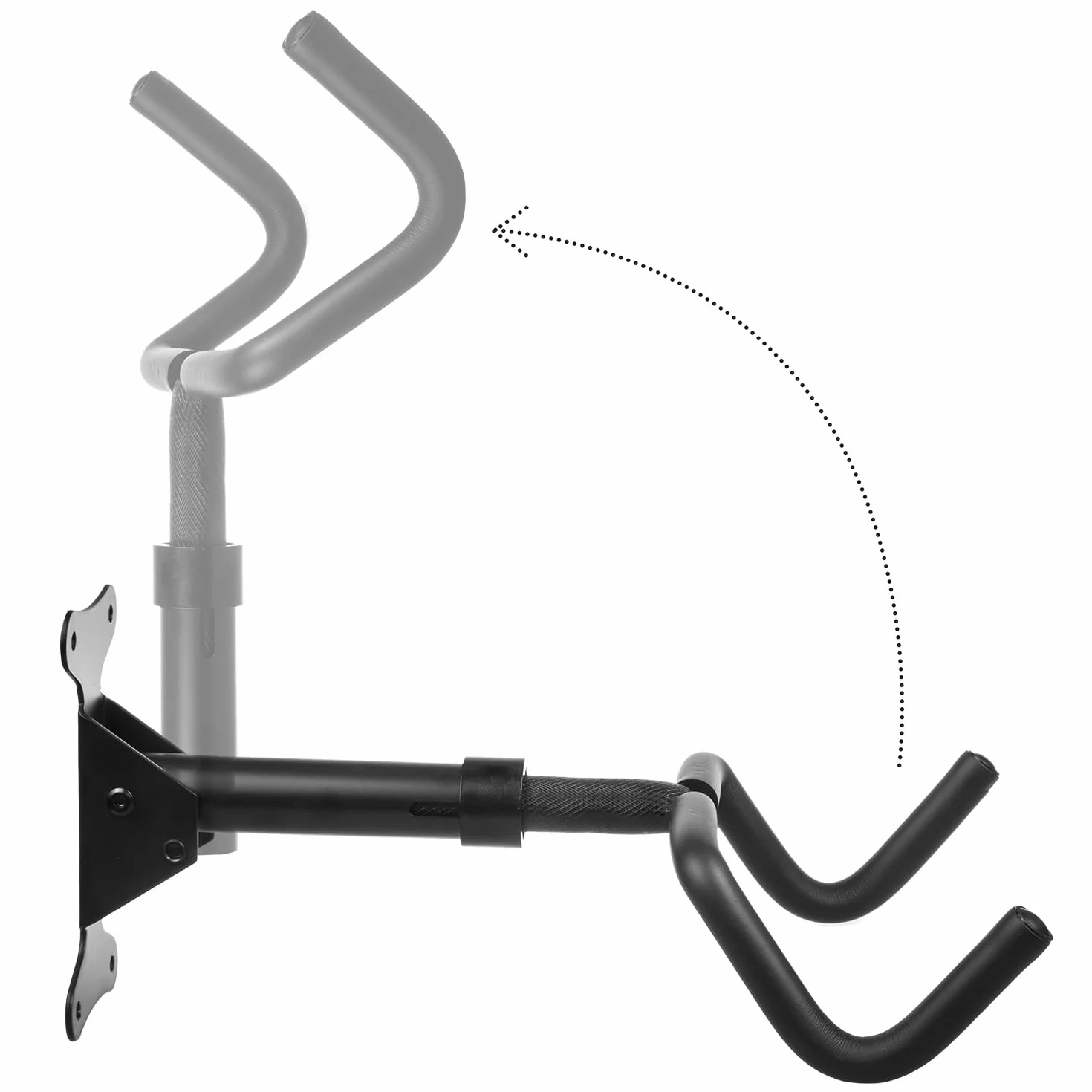 Maclean MC-431 Rowerowy Uchwyt Ścienny Poziomy, Stal, Maksymalne Obciążenie 30kg