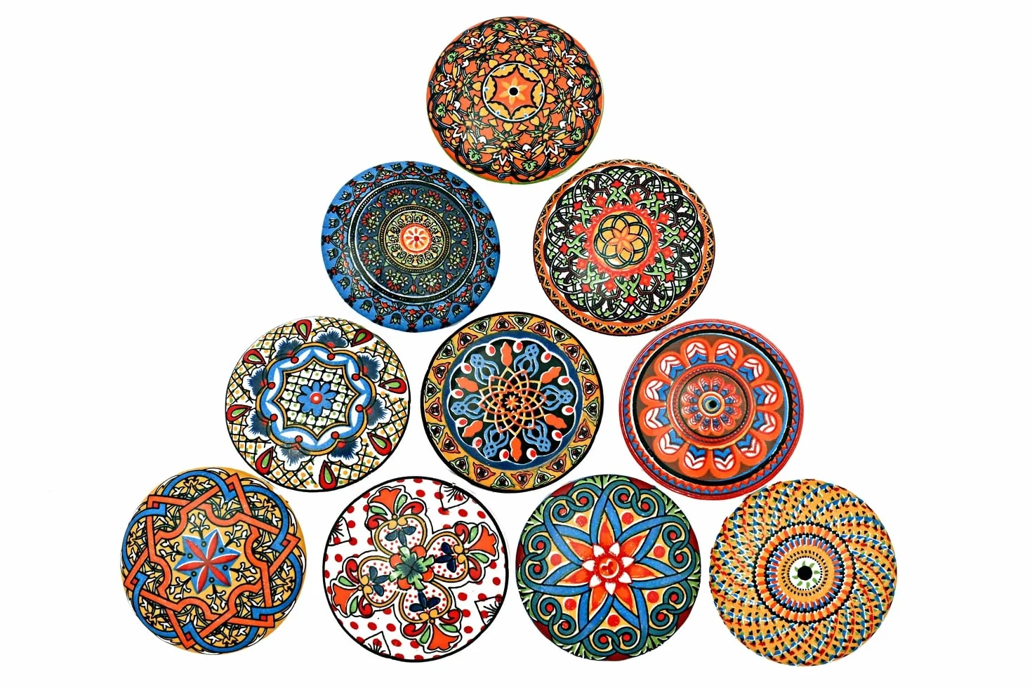 Xfer 002 ceramiczne guziki, styl vintage, wzór kwiatowy, 20 sztuk