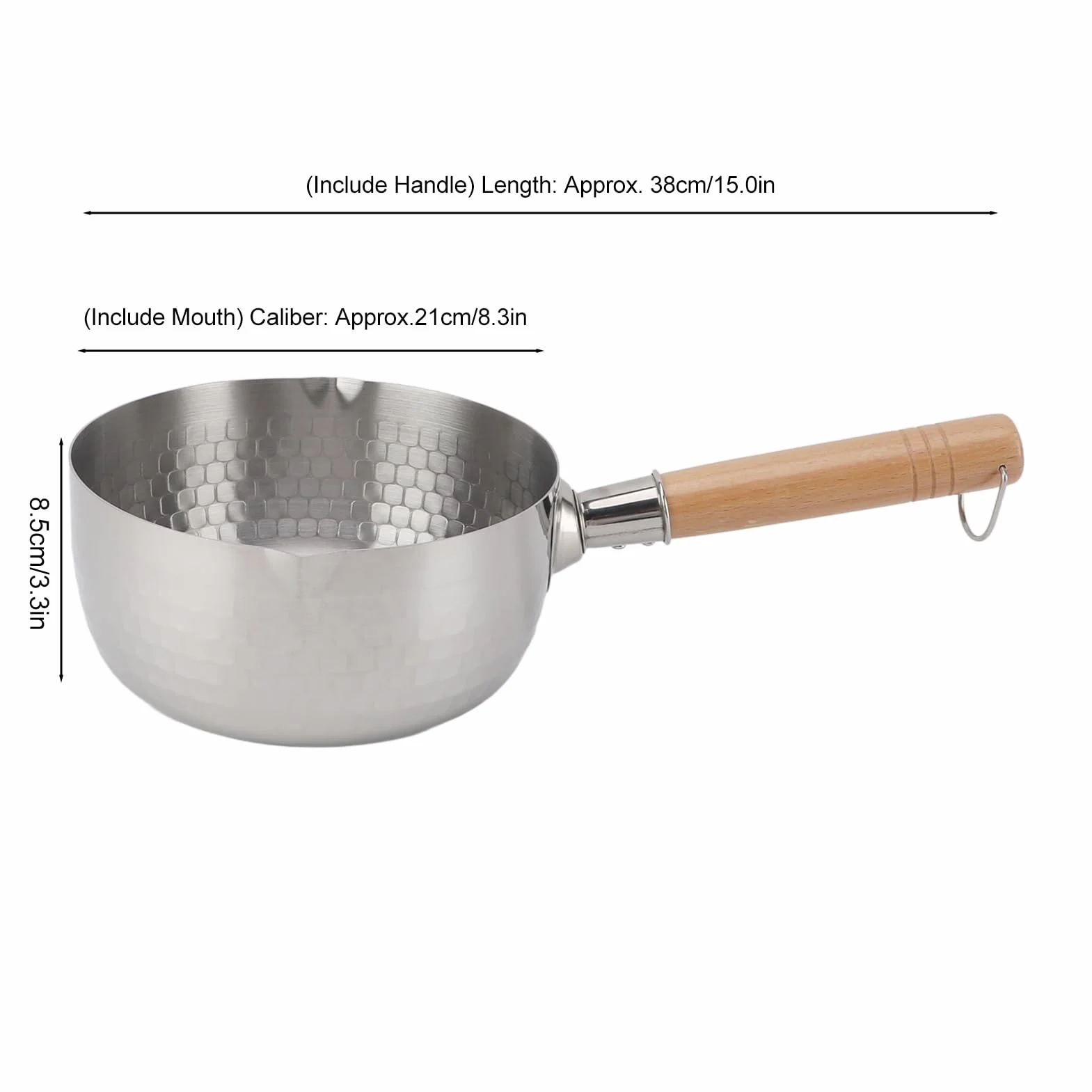 Koreański garnek do ramenu, garnek do gotowania ramen, rondel ze stali nierdzewnej, natychmiastowy garnek do makaronu, równomierne podgrzewanie, łatwy do nalewania garnek do zupy z wygodnym uchwytem,