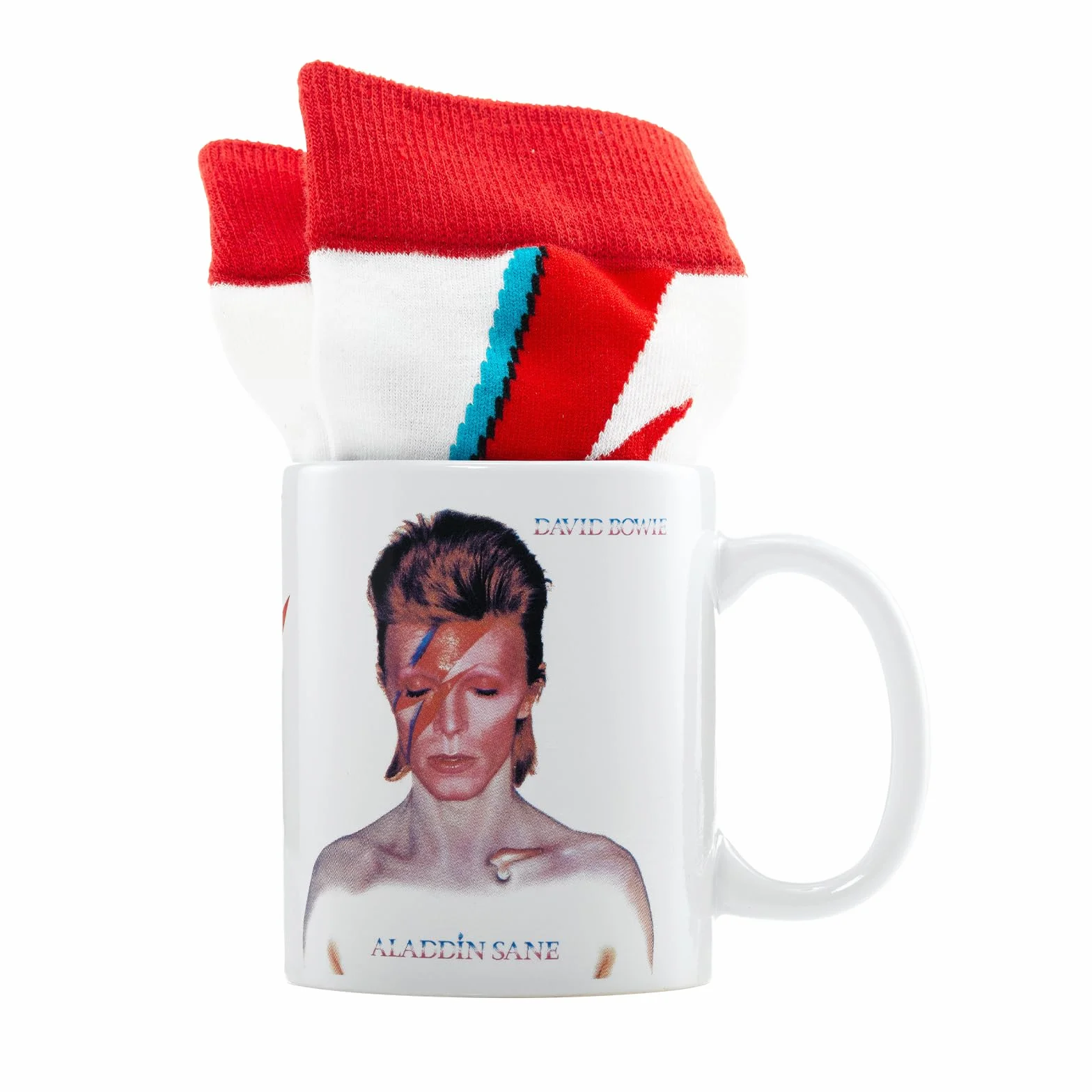 PYRAMID GP86983 DAVID BOWIE (ALADDIN SANE) ZESTAW KUBEK I SKARPETKI kolekcjonerski, wielokolorowy