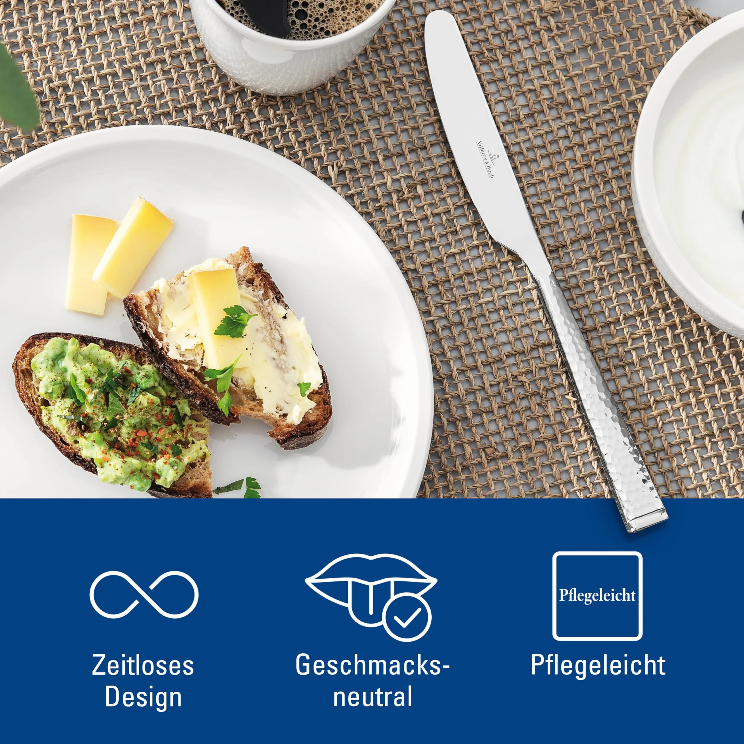 Villeroy & Boch Blacksmith Zestaw Sztućców, Stal Nierdzewna, Srebrny, 70 Części