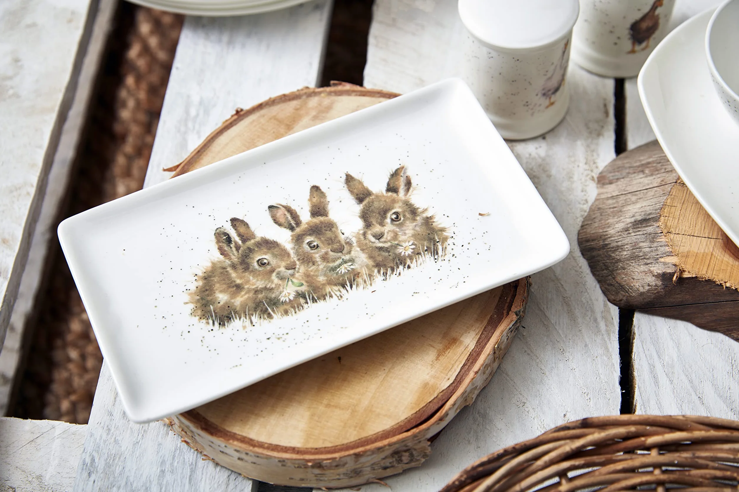 Wrendale Designs Prostokątna Taca na Drobiazgi Daisy Chain