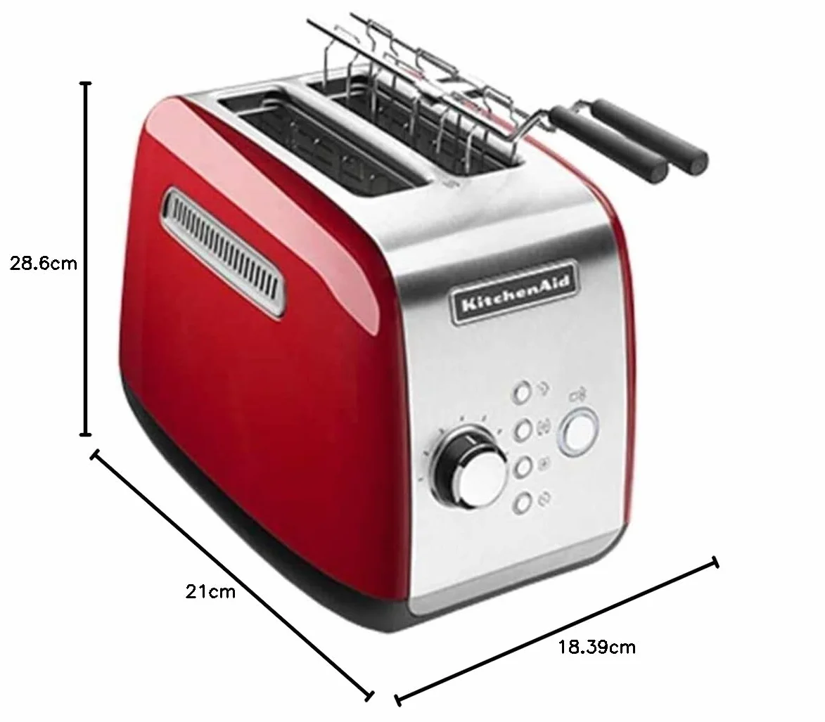 KitchenAid 5KMT221EER toster na 2 kromki, czerwony