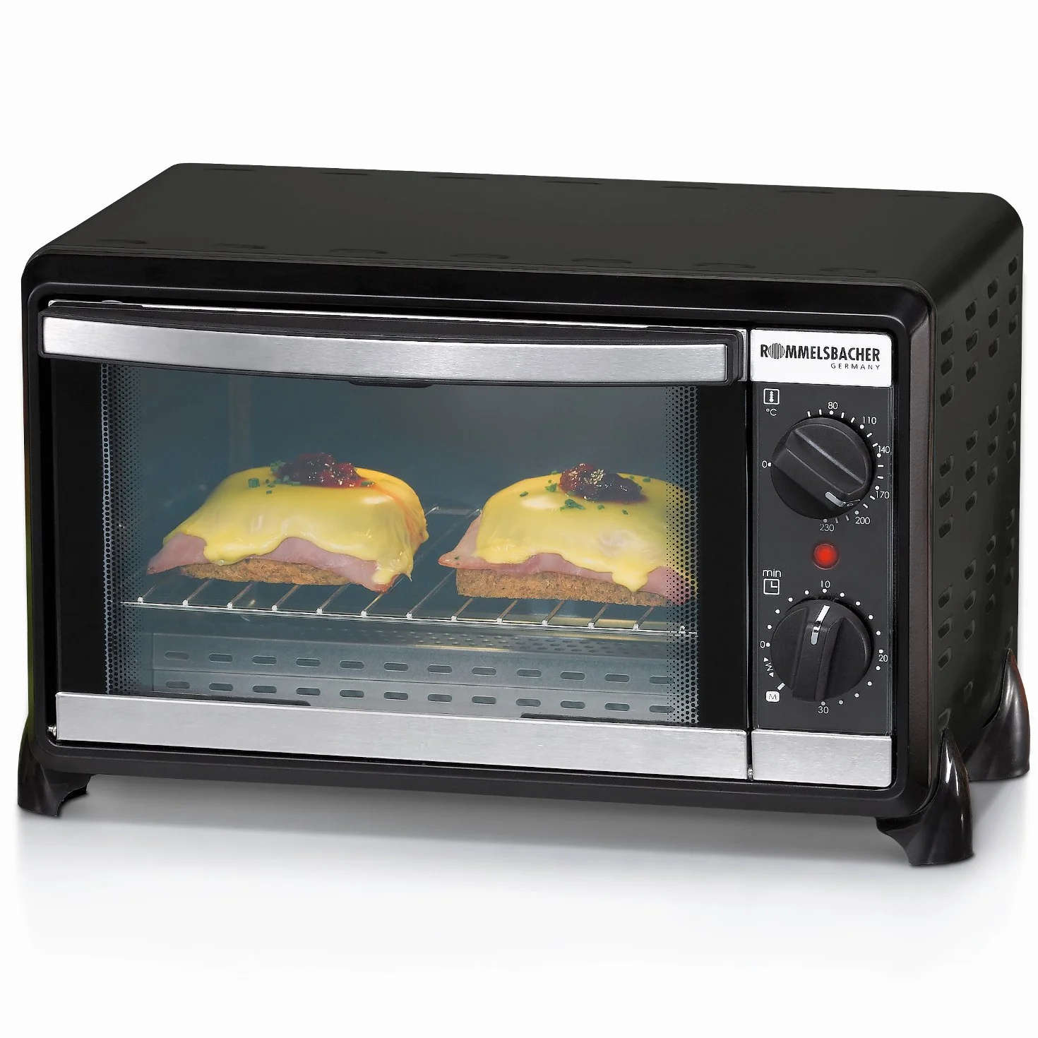 Rommelsbacher BG 950 - Piekarnik (Kuchenka elektryczna, 10 l, 80-230 °C, Czarny, obrotowy, 1 m)
