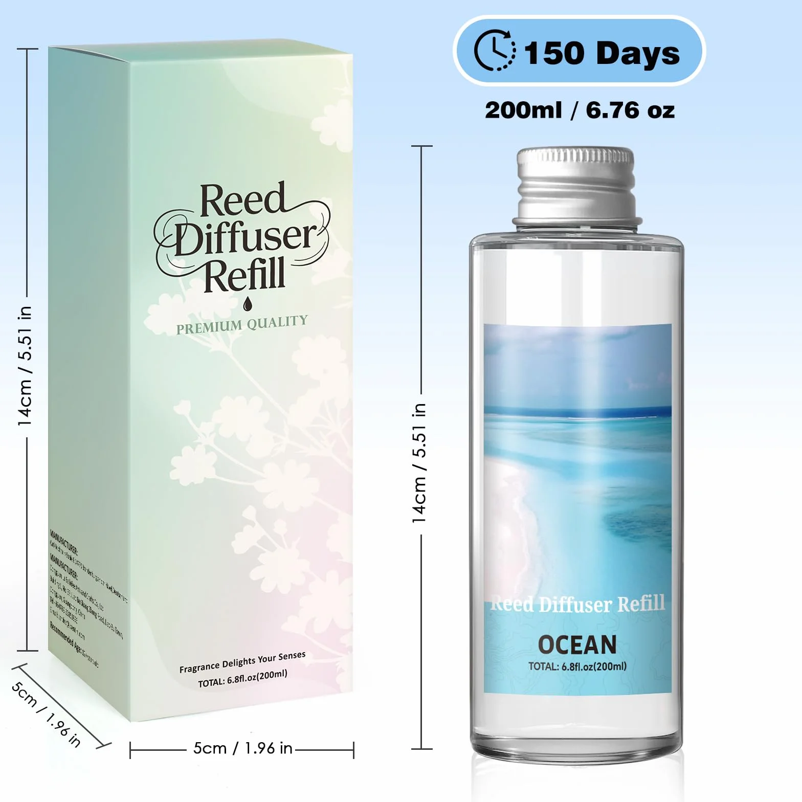 SCENTORINI Zapach do pomieszczeń ocean 200 ml butelka uzupełniająca do dyfuzora