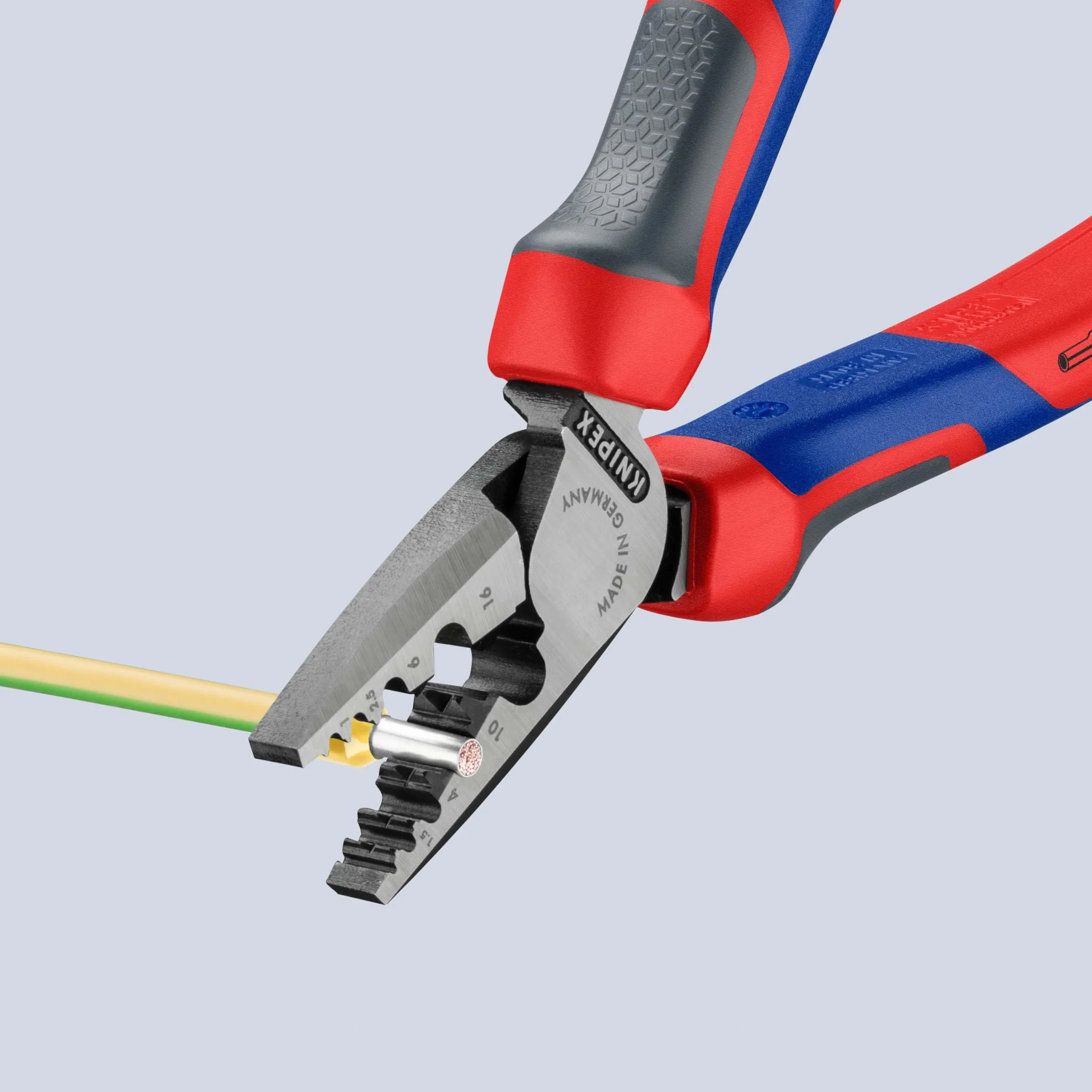 KNIPEX Szczypce do zagniatania tulejek kablowych z rękojeściami Comfort 180 mm, 97 72 180