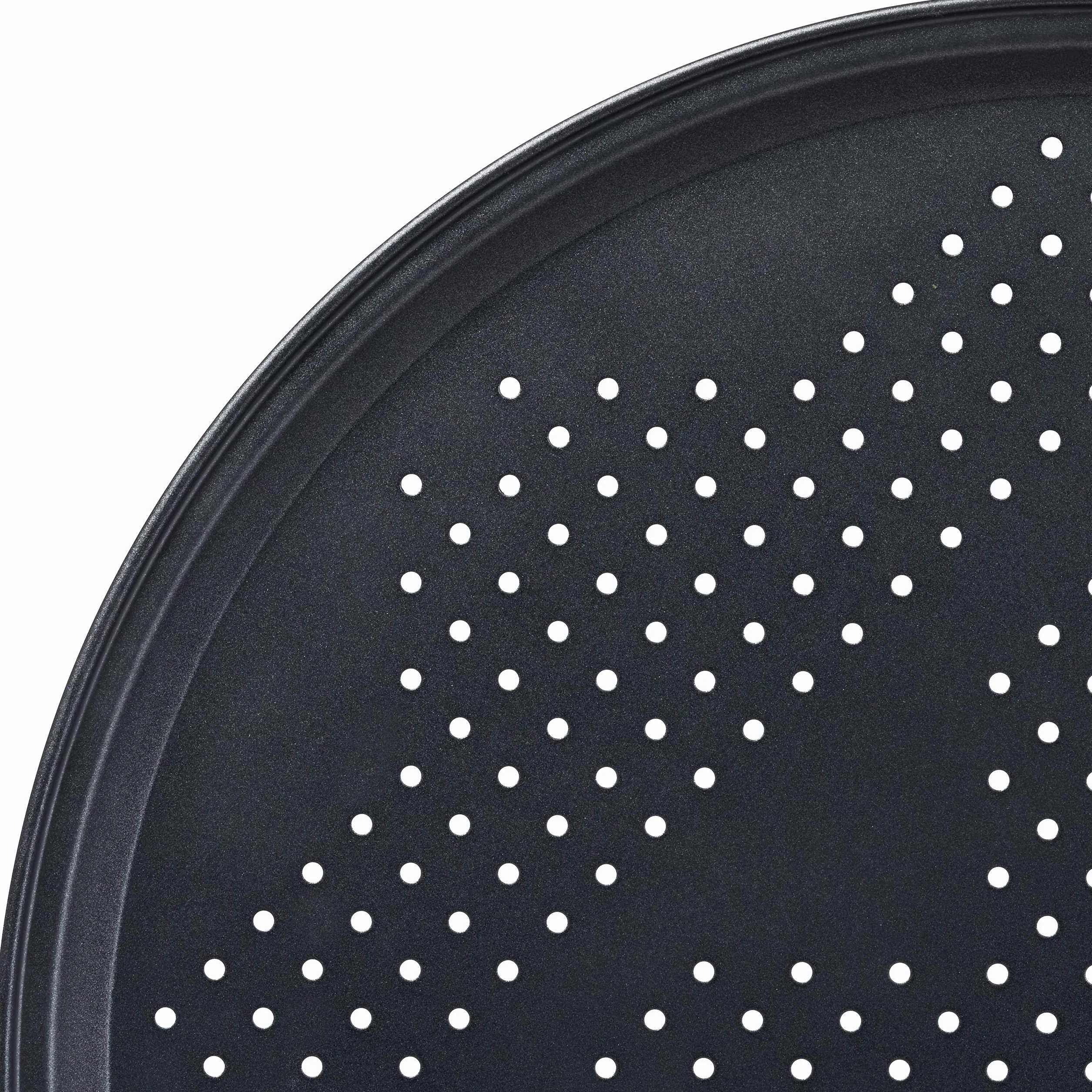 Relaxdays zestaw 4 okrągłych blach do pizzy, powłoka non-stick, forma z żelaza, do piekarnika, 20 x 32 x 32 cm, szary