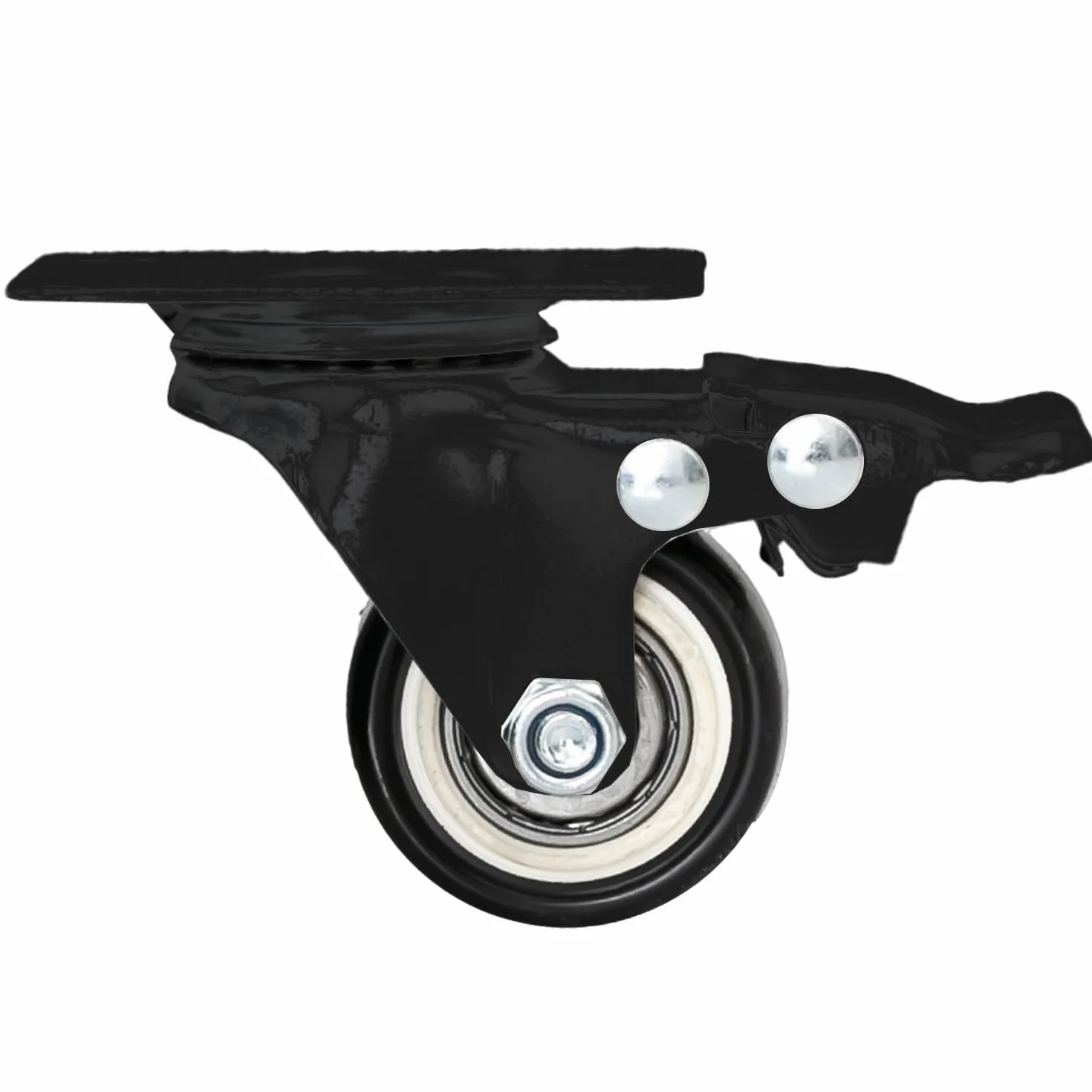 HMF 6710 kółka do dużych obciążeń z hamulcem z poliuretanu, 4 sztuki, 38 mm, do 300 kg, czarne