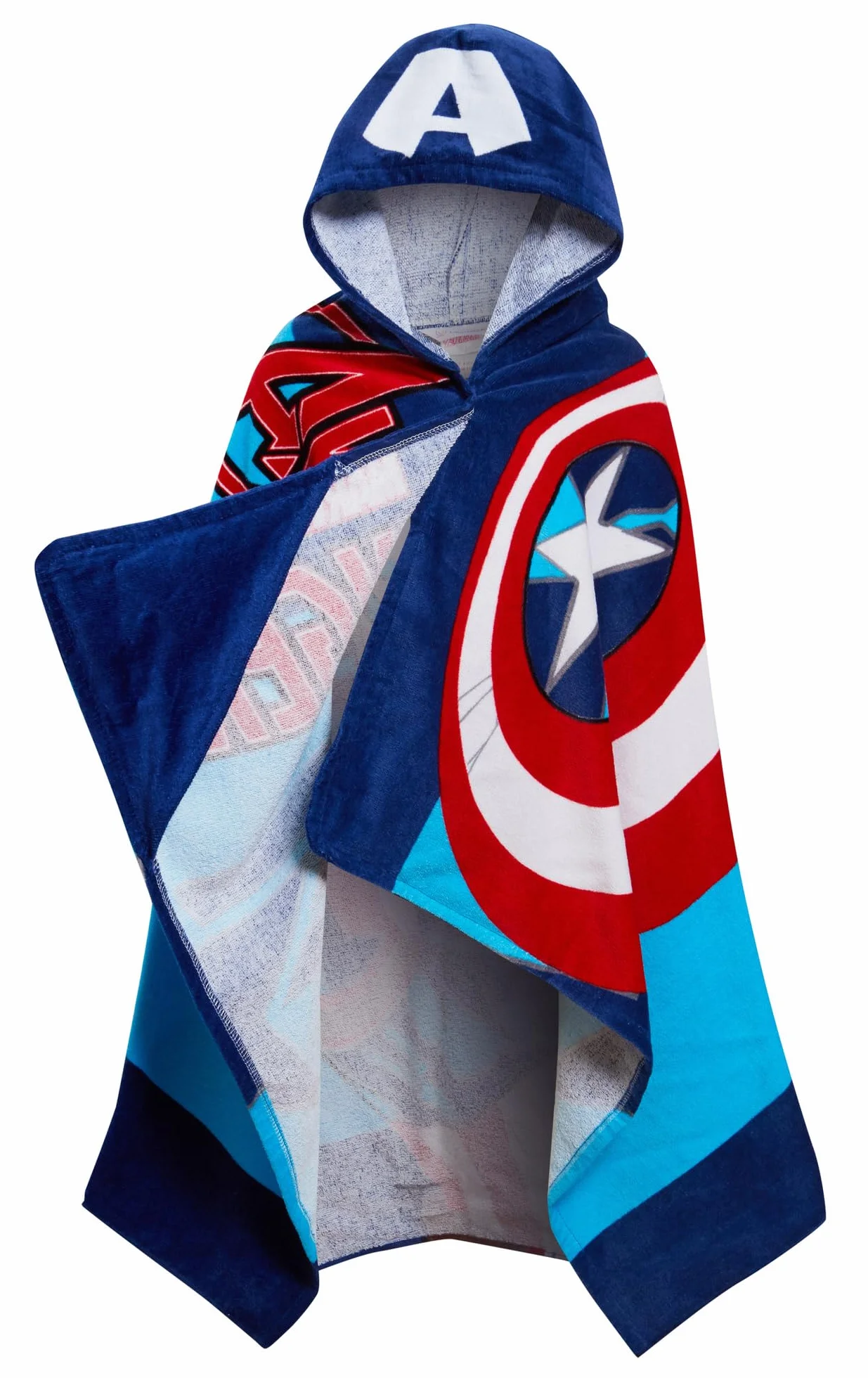 Ręcznik z kapturem Kapitan Ameryka 100% bawełna Marvel Avengers Ponczo Dla Dzieci Ręcznik kąpielowy na plażę Ręcznik kąpielowy na basen Okrycie ciepłe Ręcznik kąpielowy na pływanie Chłopięcy płaszcz