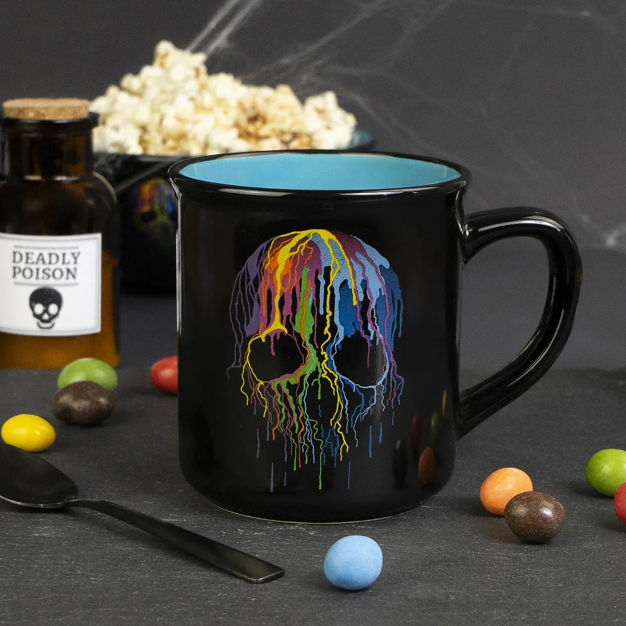 Filiżanka Skull Neon o wyglądzie emalii 400 ml