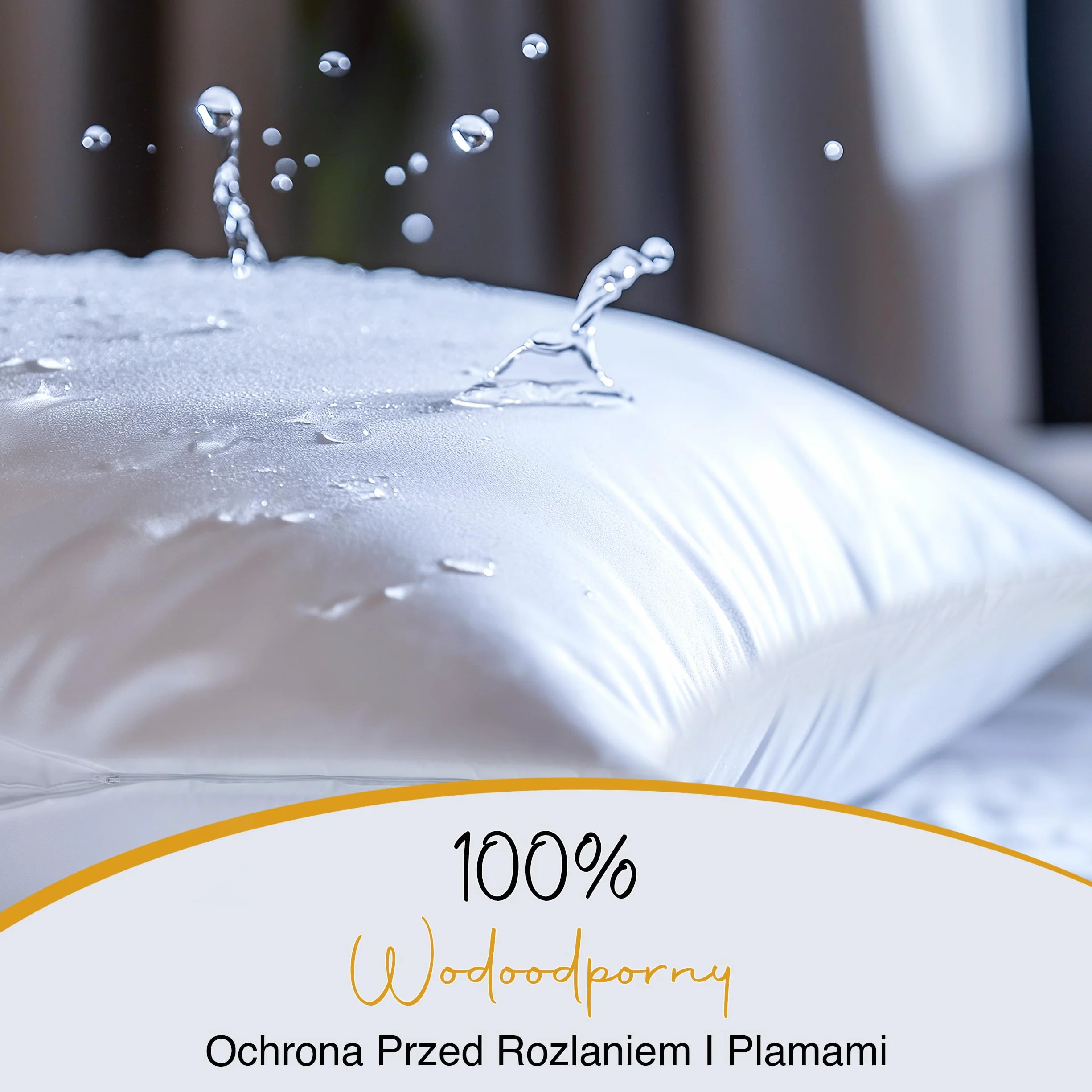 Utopia Bedding Wodoodporna poszewka na poduszkę z zamkiem błyskawicznym, ochraniacz na poduszkę, poszewka z certyfikatem Oeko-TEX (biały, 80 x 80 | 2 szt)