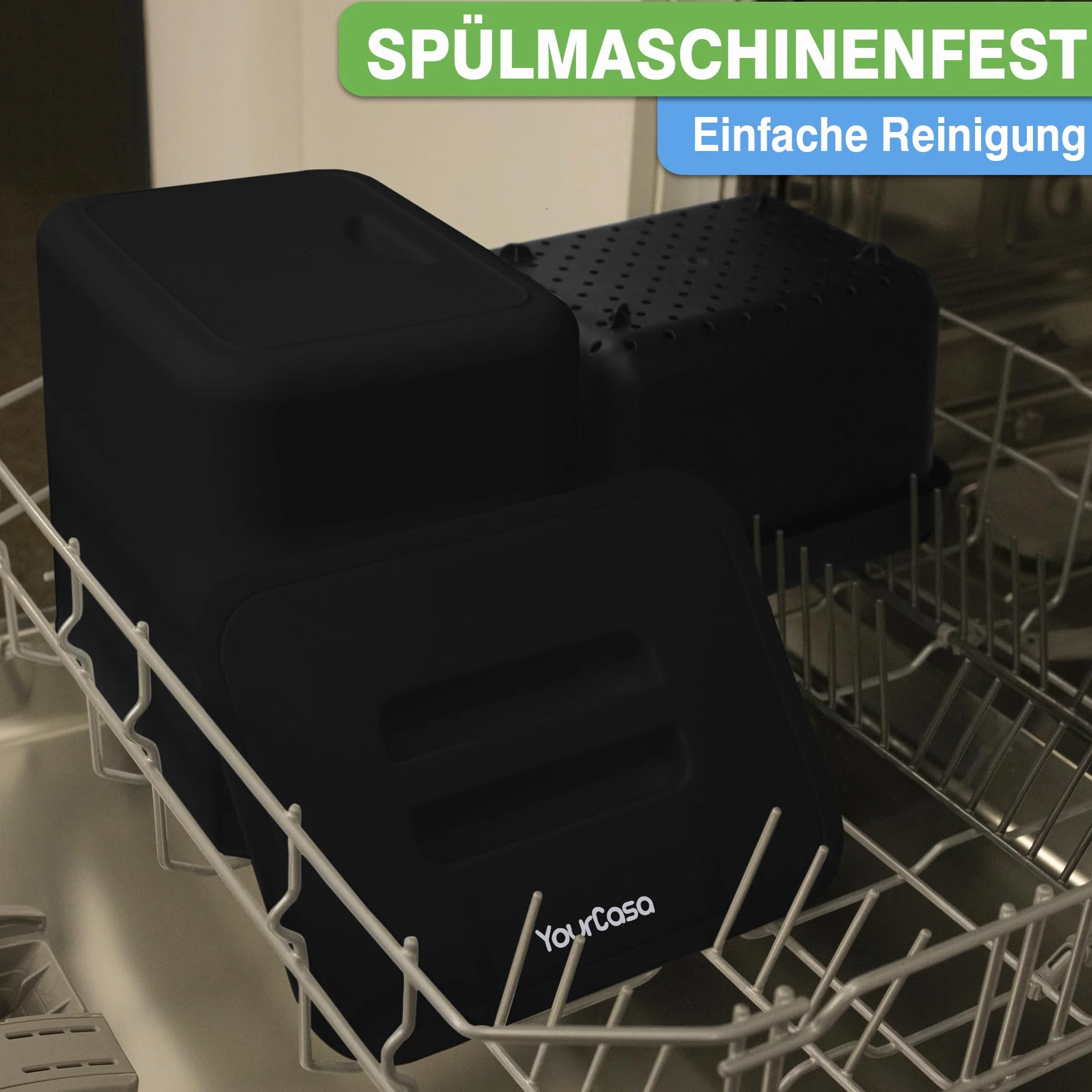 YourCasa Kosz na odpady organiczne do kuchni, 7 l, kosz na kompost do zawieszenia na sitku, nadaje się do mycia w zmywarce, kosz na odpady organiczne, mały kompostownik kuchenny, wiadro ekologiczne