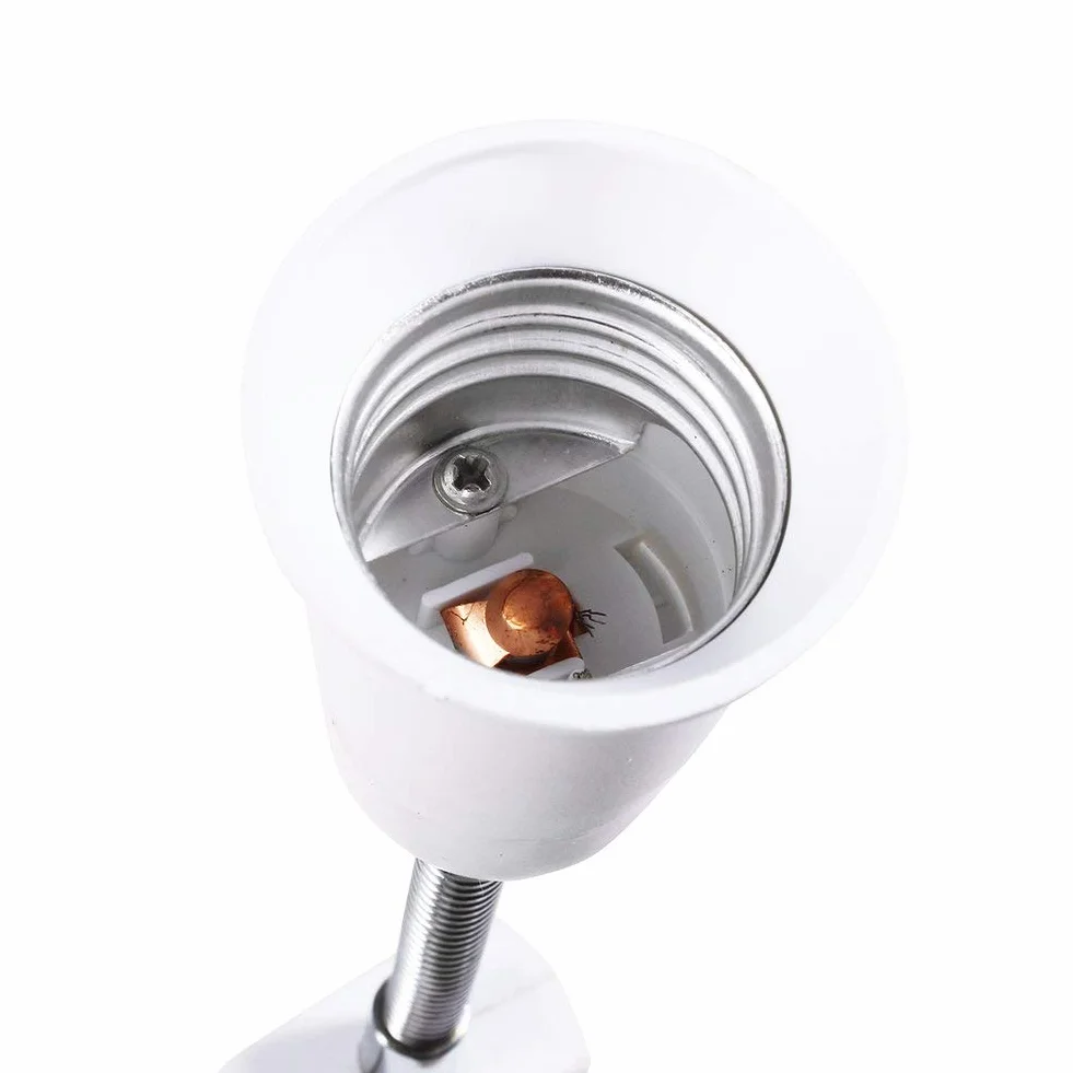 Akynite Oprawka lampy E27 bez kabla z przełącznikiem, lampa ścienna, AC 230 V, gniazdo typu 'łabędzia szyja', lampa punktowa do czytania, łóżko E27, oświetlenie pośrednie, zestaw 2 szt