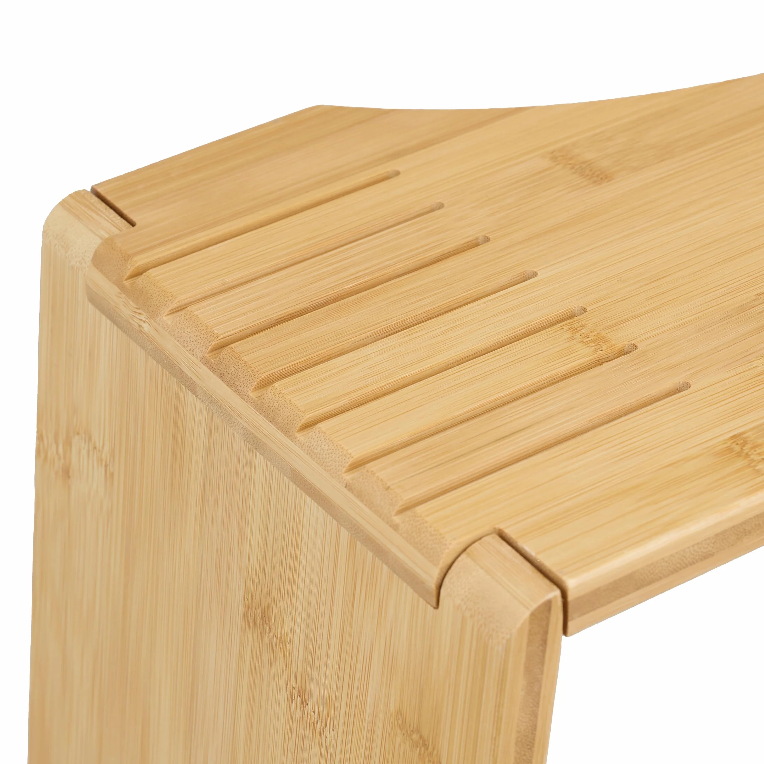 Relaxdays Taboret toaletowy, składany, podpórka do wypróżnień, taboret WC dla dorosłych, bambus, wys. x szer. x gł.: 19 x 48,5 x 20 cm, naturalny