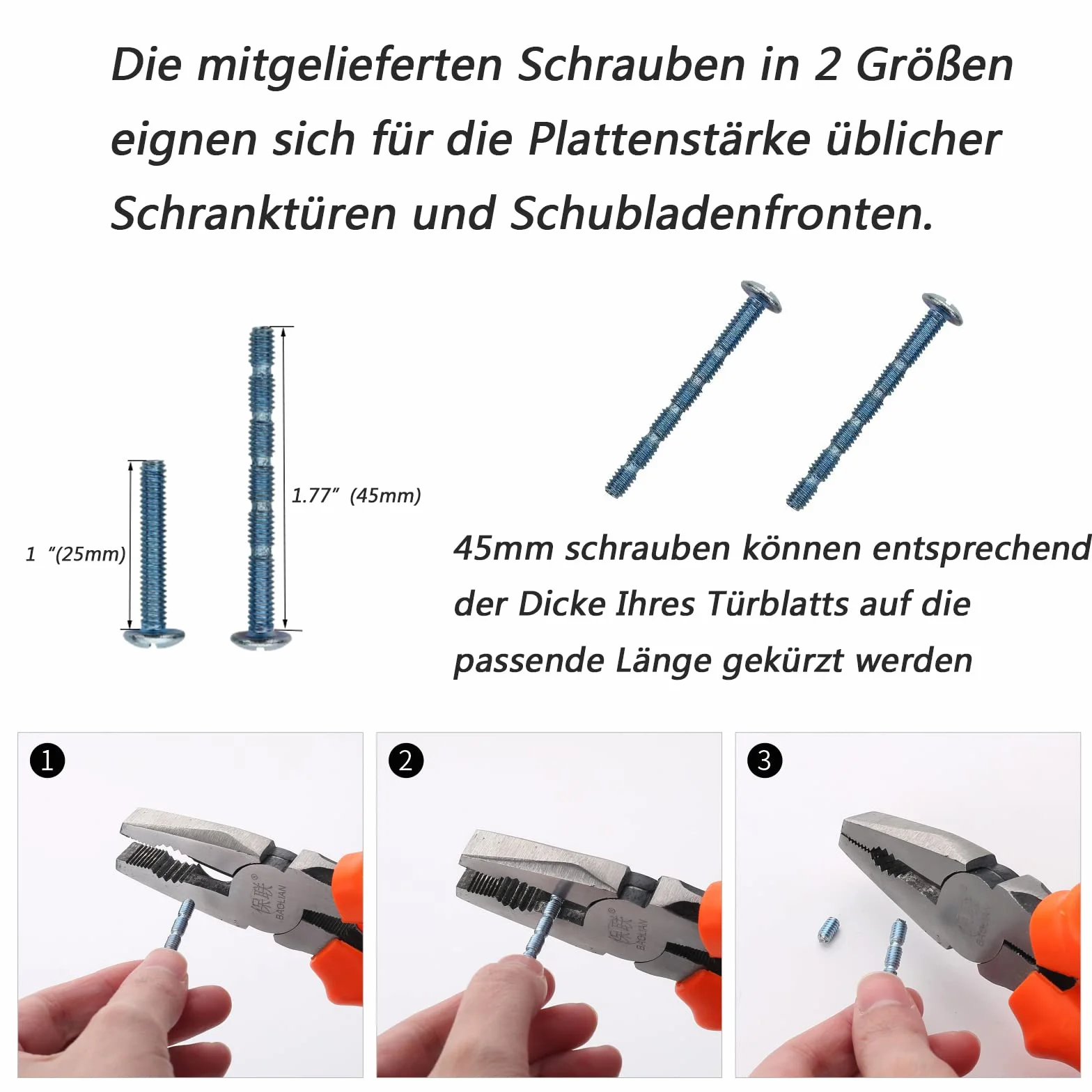 FURNIWARE 10 uchwytów meblowych ze stali nierdzewnej, rozstaw otworów 224 mm, szczotkowany nikiel satynowy, uchwyty do szafek