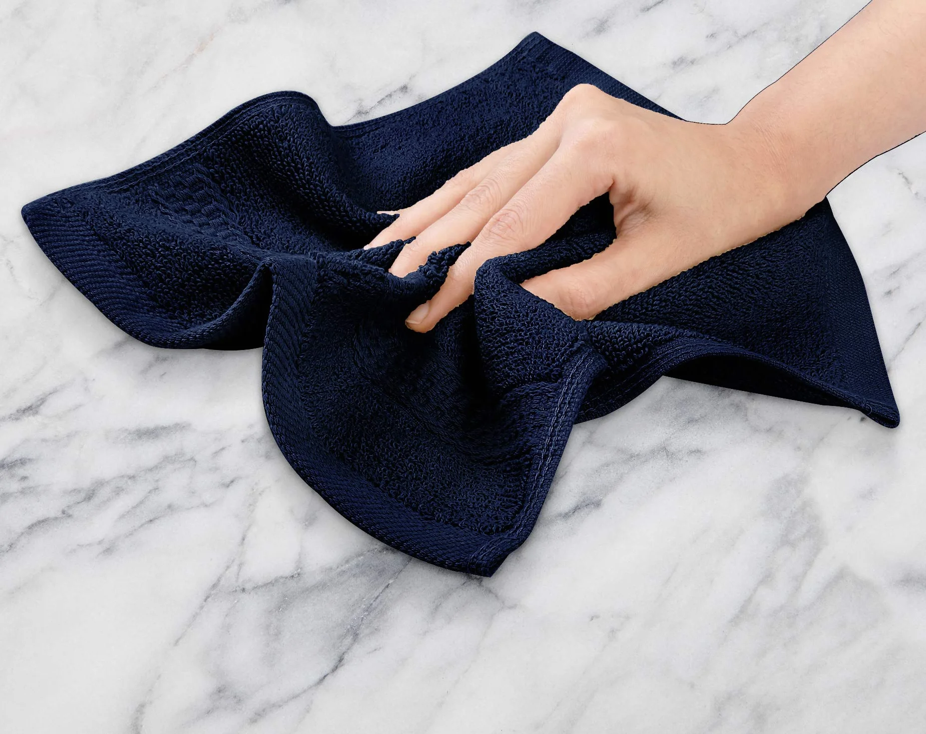 Utopia Towels Ręcznik z czubkami palców 30,5x30,5 cm 600 g/m² 100% bawełna granatowy 12 sztuk