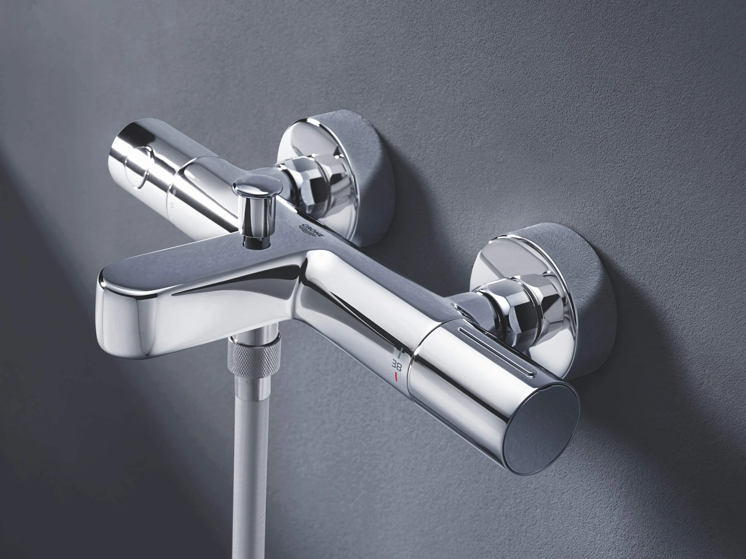 Grohe Precision Get Bateria Wannowa, Srebrny