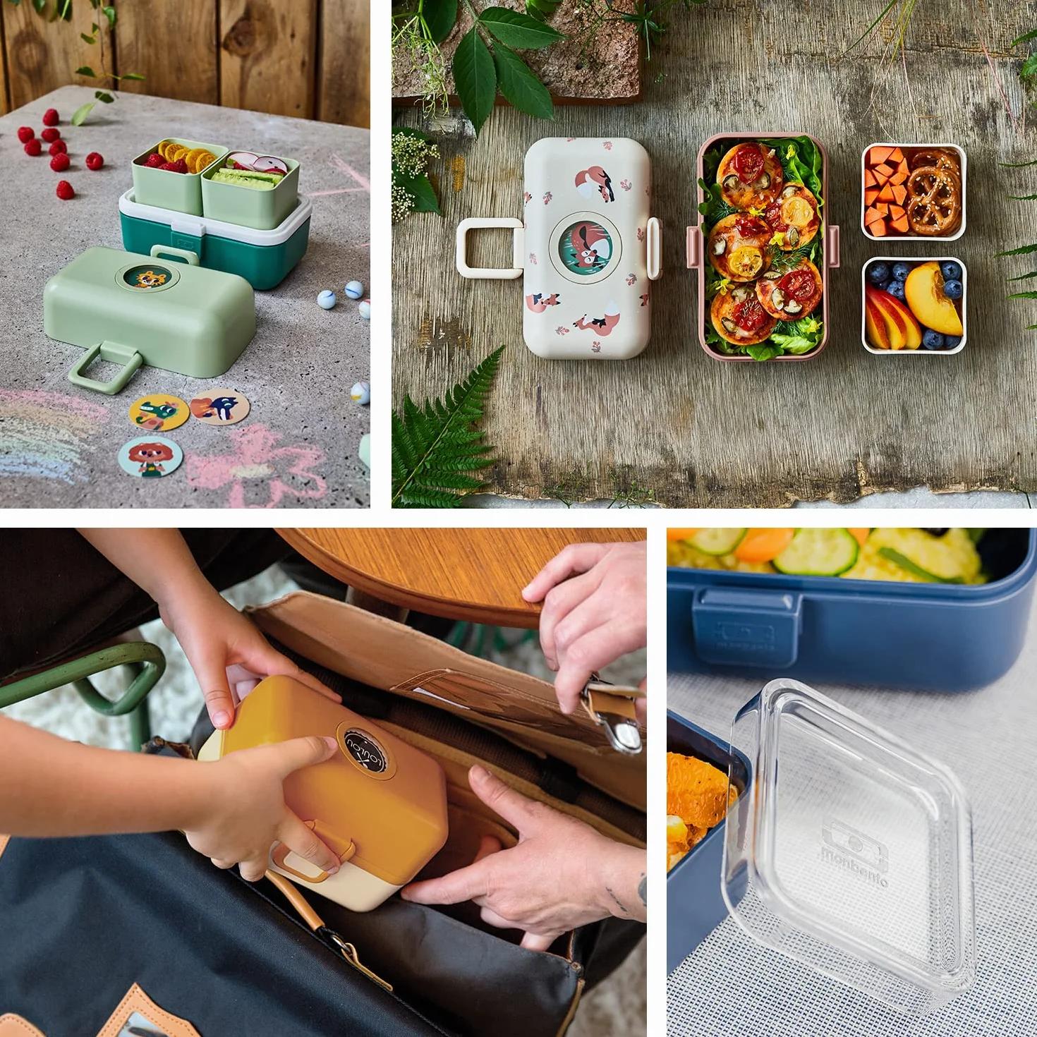 monbento - Pudełko śniadaniowe dla dzieci MB Tresor – Lunchbox z 3 przegródkami dla dzieci – Pudełko śniadaniowe dla dzieci – Idealne do szkoły/pikniku/w podróży – Bento Box bez BPA – Możliwość
