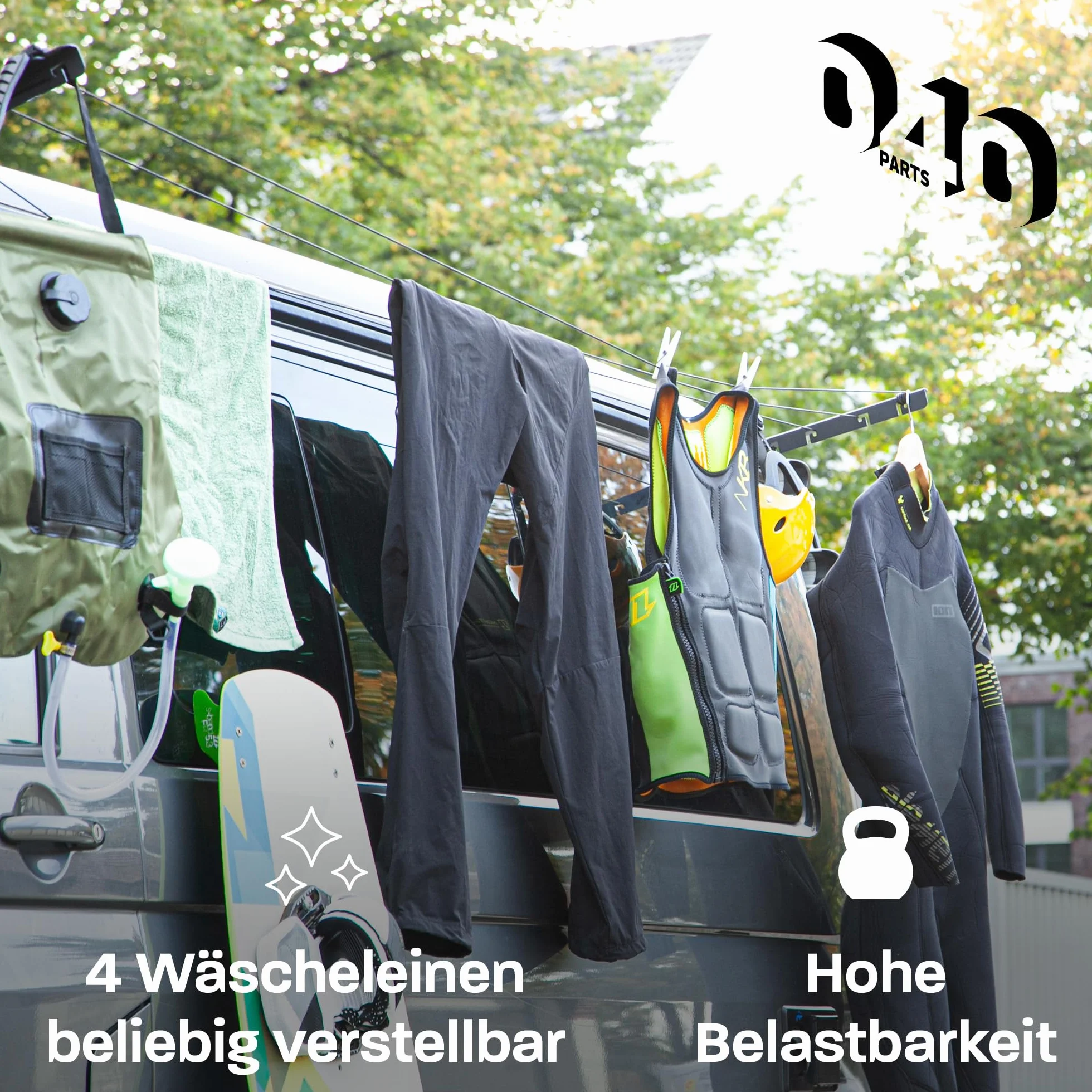 lina do prania dla VW T5, T6, T6.1 i Opel Crosscamp – Susz swoją odzież bezpośrednio na camperze!