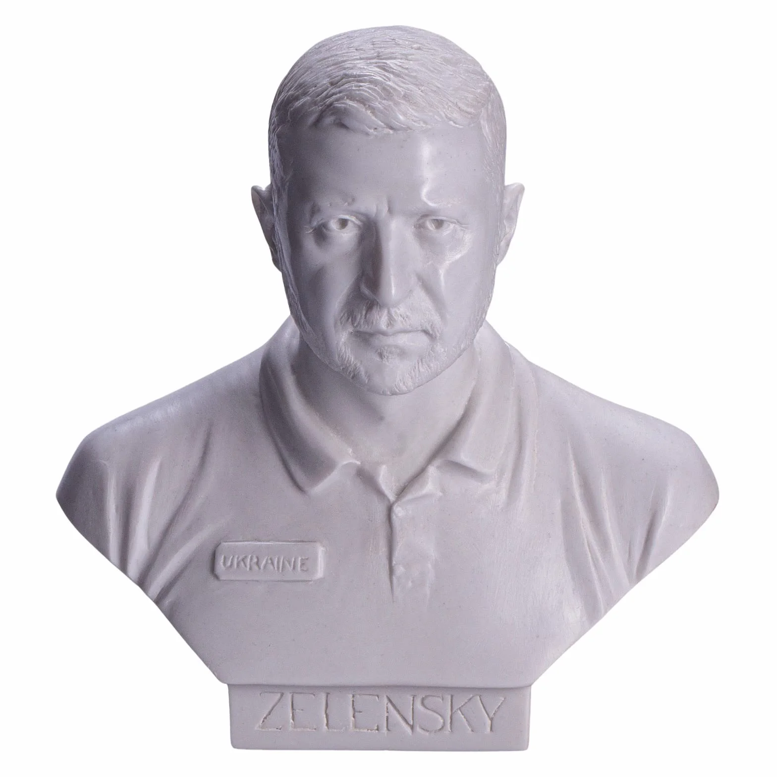 Prezydent Ukrainy Wołodymyr Zełenski marmur biust statuetka rzeźba 15 cm
