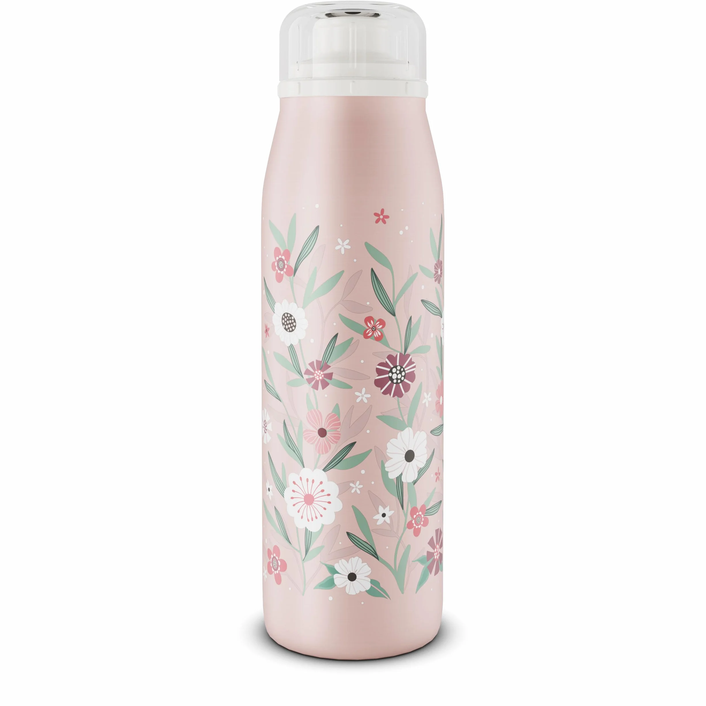 alfi Kids ISO BOTTLE 500 ml, różowa, pastelowa, termoizolacyjna butelka dla dzieci, stal nierdzewna, absolutnie szczelna, z zakrętką, utrzymuje ciepło przez 12 godzin, zimno przez 24 godziny, butelka