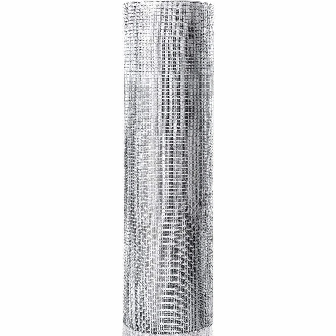 COSTWAY siatka druciana o drobnych oczkach, 15 m x 1,2 m, szerokość oczek 7 mm, płot druciany ocynkowany, siatka na norek do podwyższenia grządek w ogrodzie, siatka wolierowa, drut siatkowy, drut do