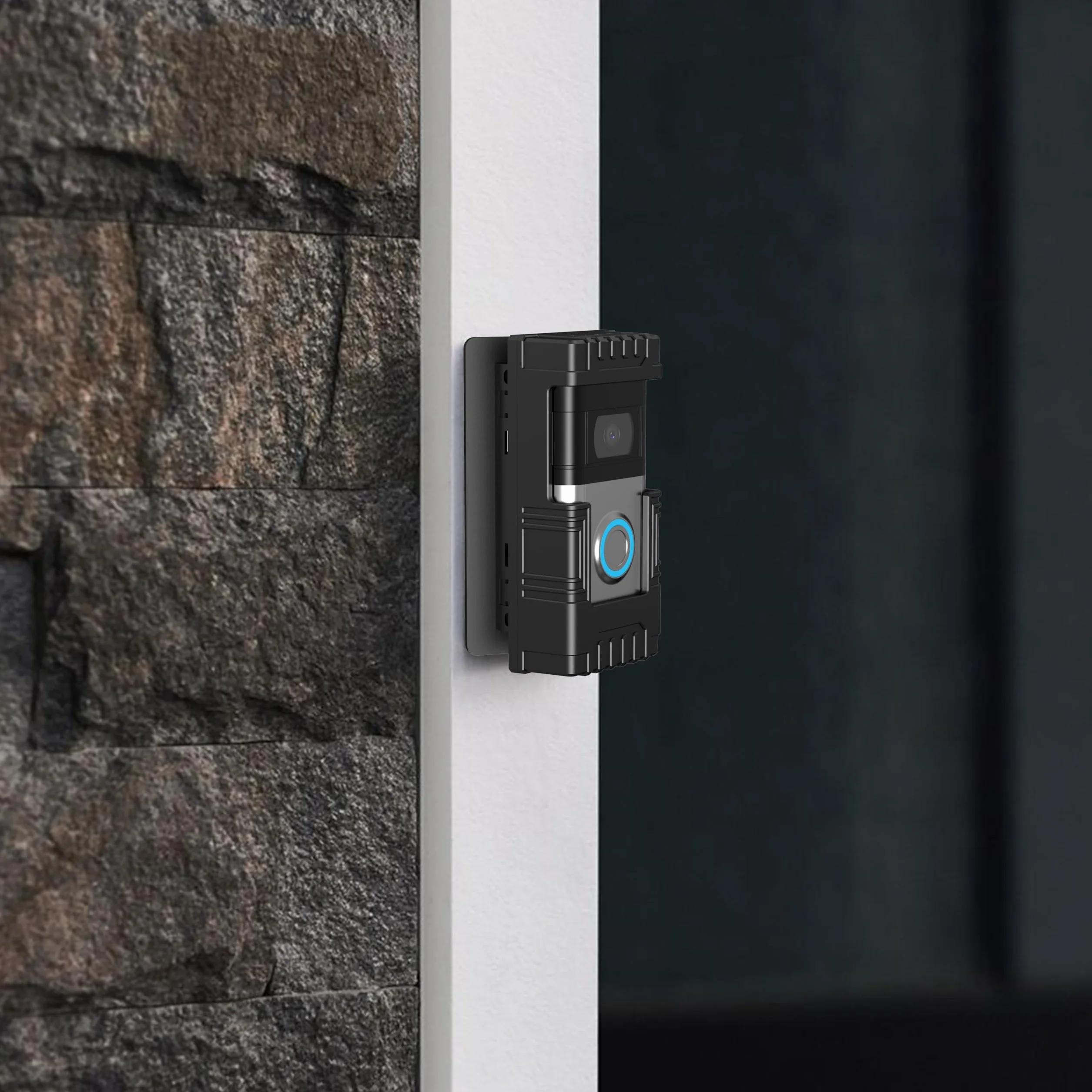 Mocowanie dzwonka wideo antykradzieżowego do dzwonka wideo Ring/Blink, kompatybilny z dzwonkiem Ring Doorbell 1/2/3/3Plus/4/2020/2023/Blink 2021, regulowany uchwyt montażowy bez