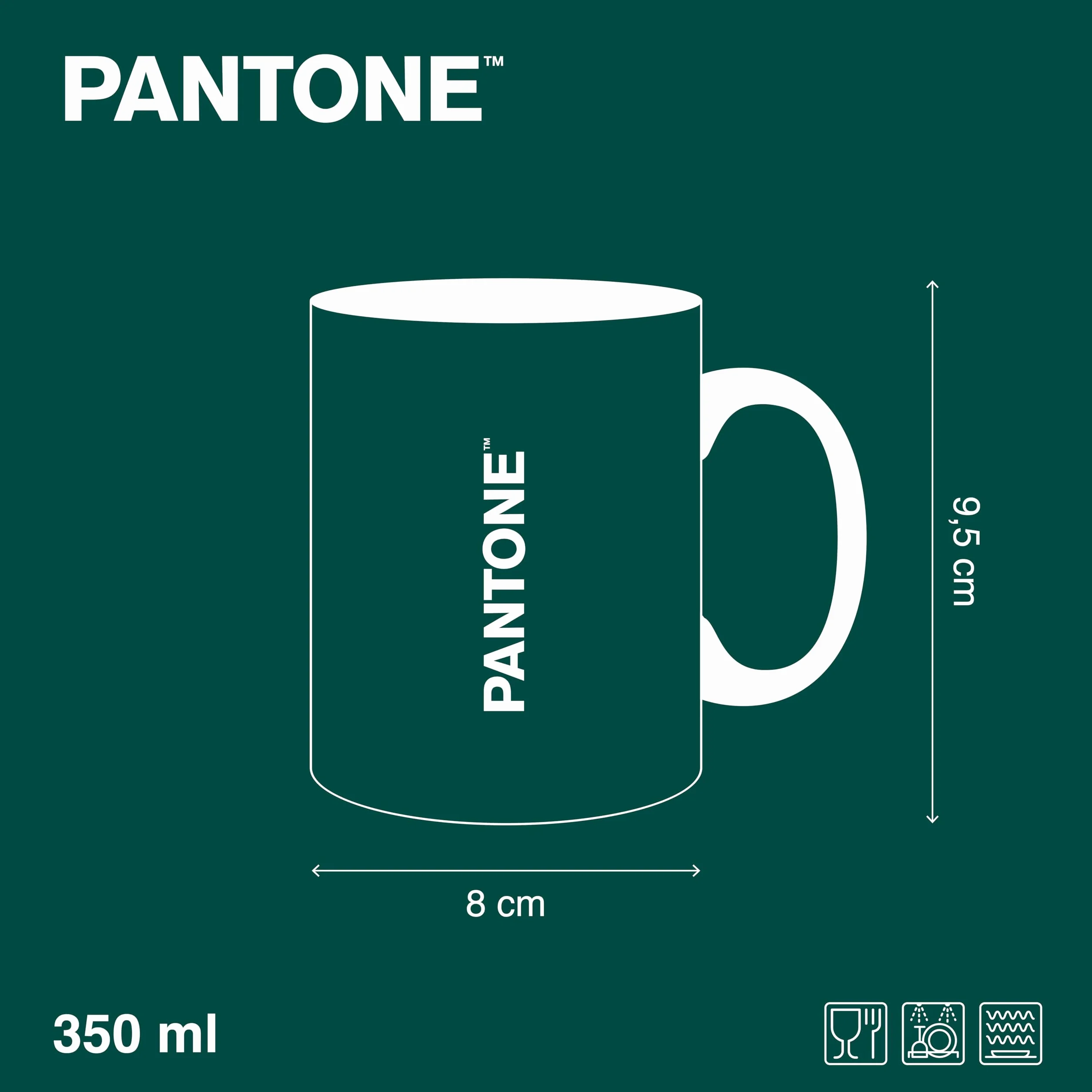 PANTONE™ - Niestandardowy kubek porcelanowy Pantone Trwały, odporny na zabrudzenia, zarysowania, zapachy - filiżanki do kawy i 350 ml, pomysły na prezenty świąteczne, kubki do zmywarki i kuchenki