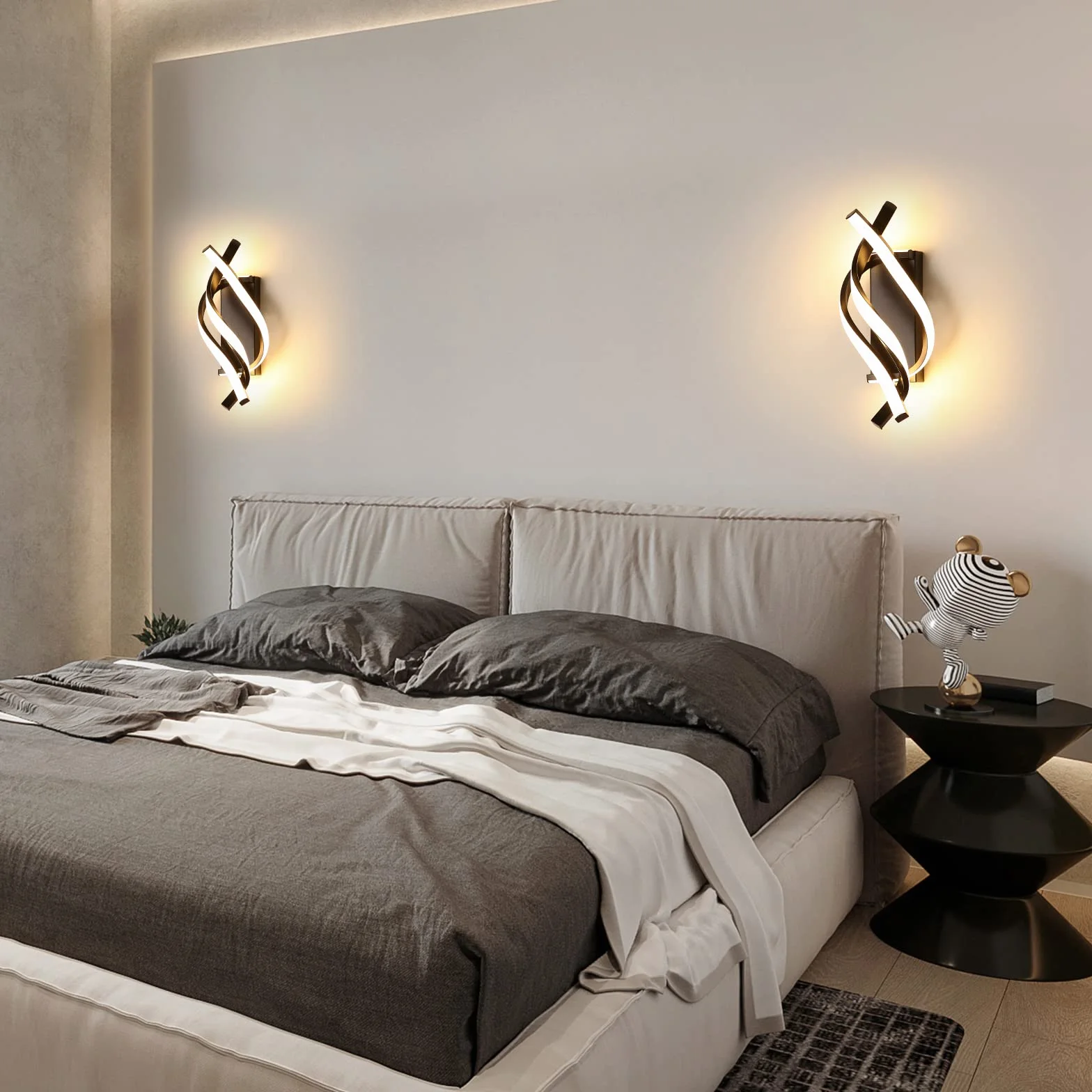 Comely Wewnętrzny Kinkiet LED, 22W 2500LM Prosta Lampa Ścienna LED, Oprawa Kinkiet Wewnętrzny Do Sypialni, Korytarza, Salonu, Biura, Jadalni