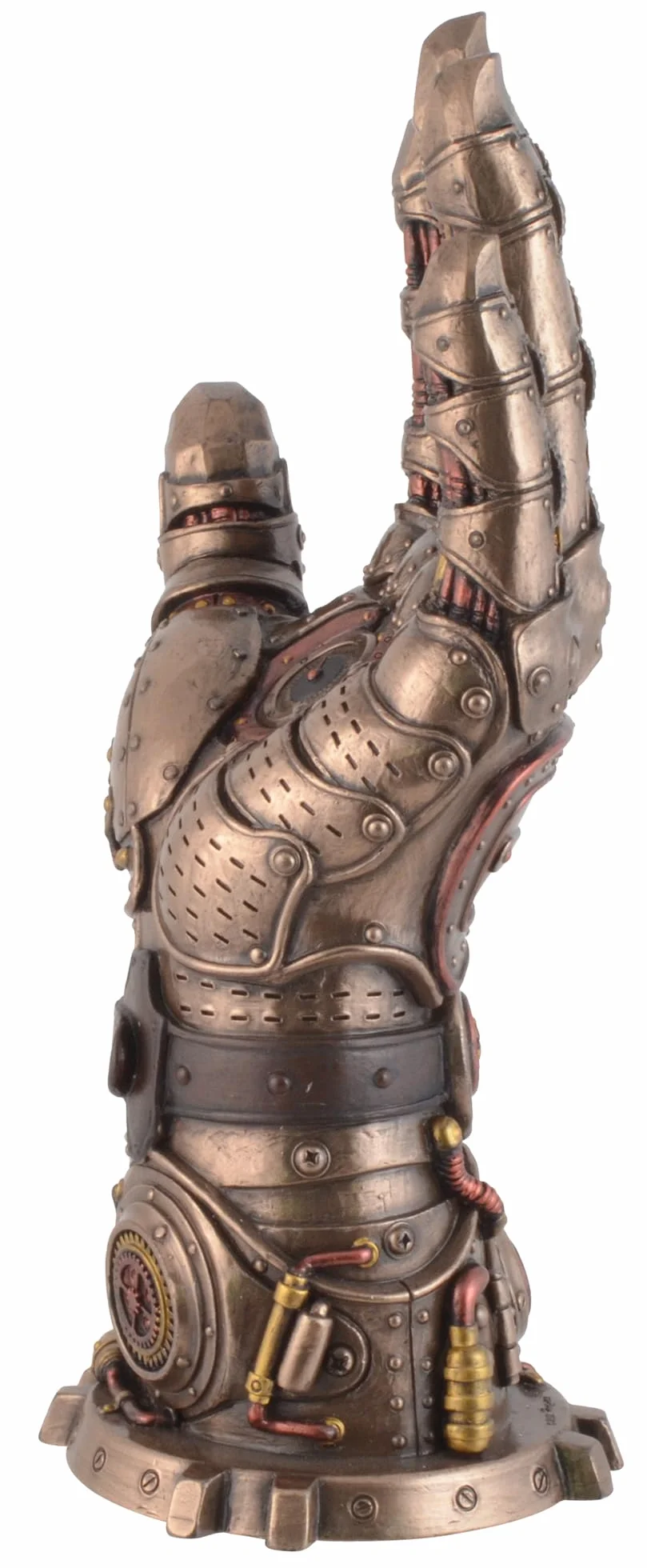 VOGLER Joh. Vogler GmbH Veronese rękawica Steampunk z dobrej woli, ze sztucznego kamienia, brązowana i kolorowana ręcznie przez artystę, brąz, LxBxH ca. 14x10x26 cm
