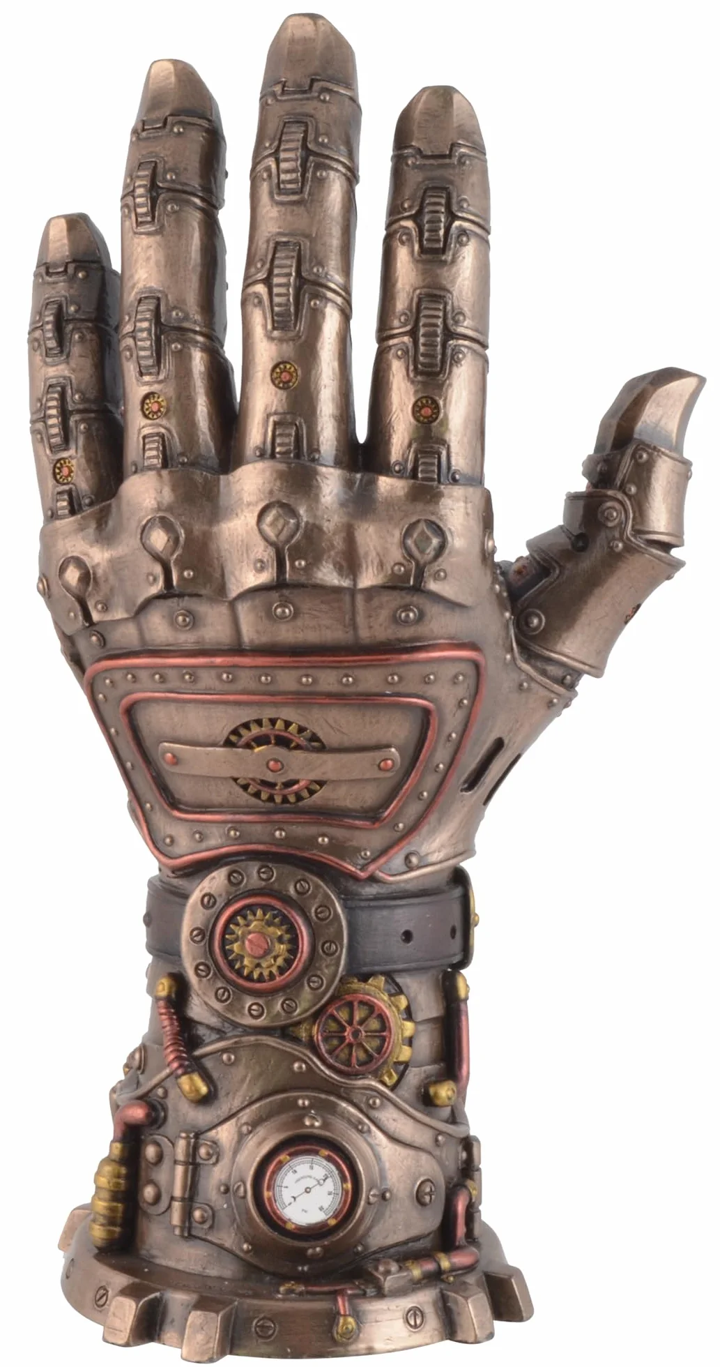 VOGLER Joh. Vogler GmbH Veronese rękawica Steampunk z dobrej woli, ze sztucznego kamienia, brązowana i kolorowana ręcznie przez artystę, brąz, LxBxH ca. 14x10x26 cm