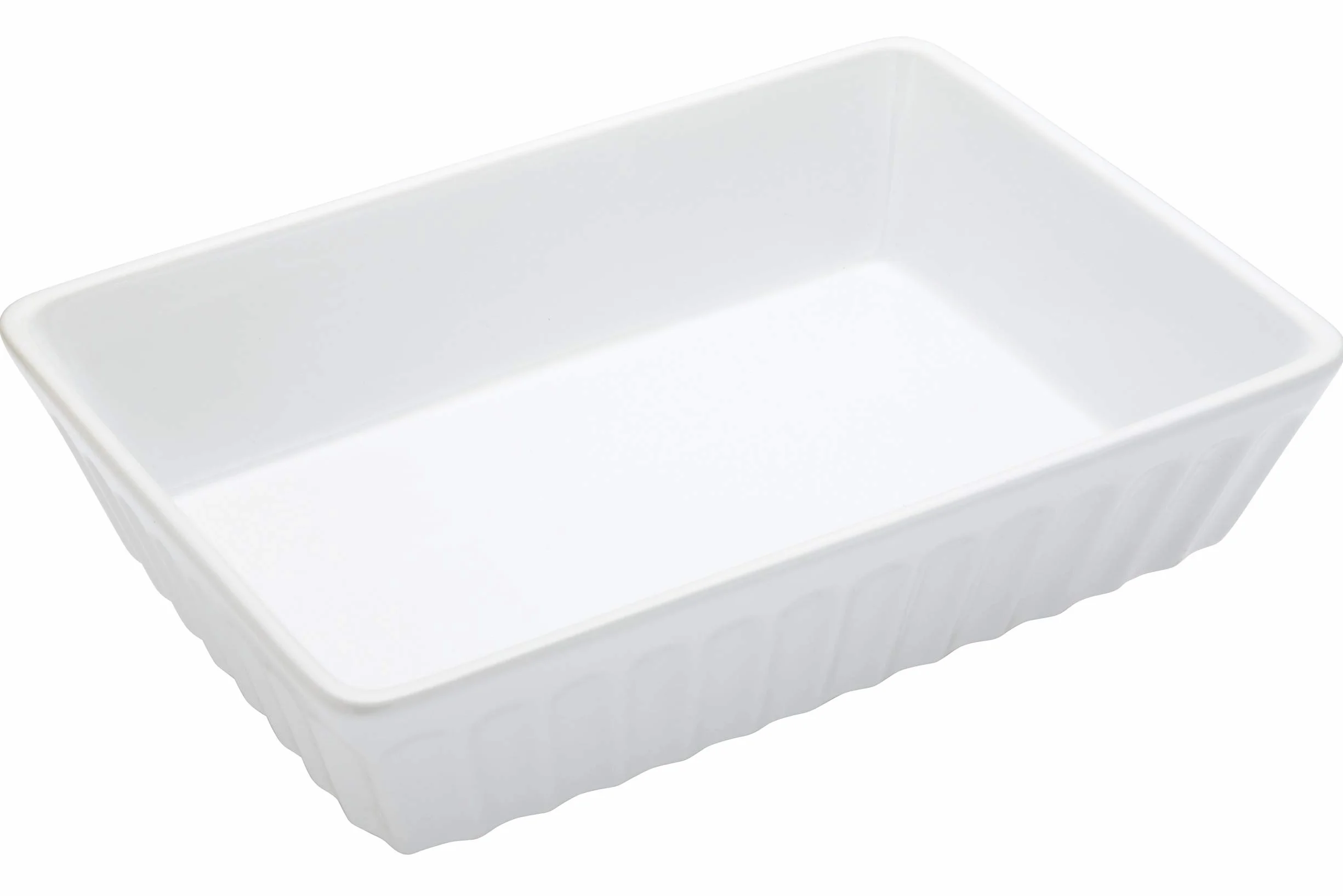 KitchenCraft Naczynie do Lasagne World of Flavours, Kamionka, 33 × 23 cm – Kolor Biały
