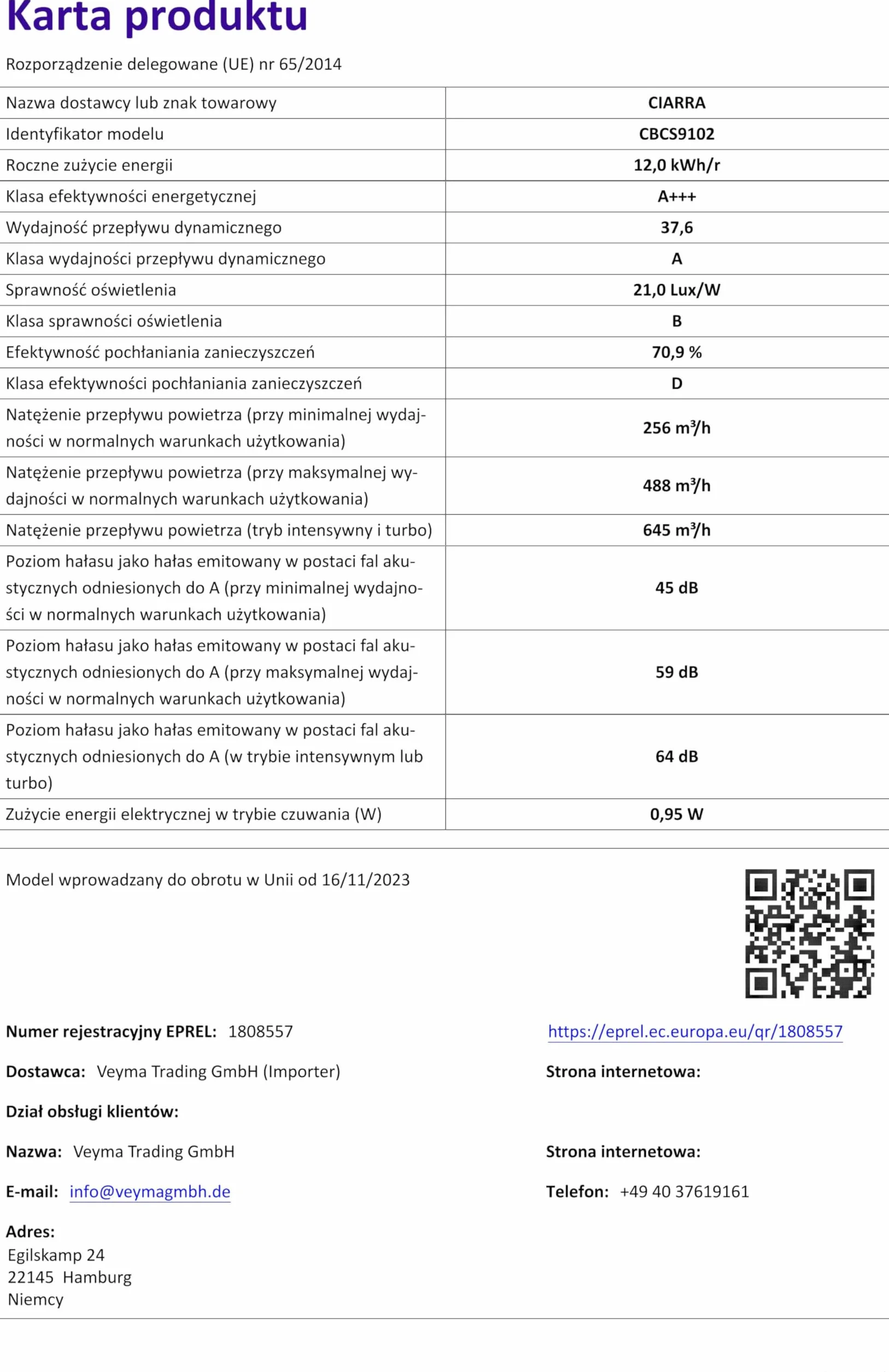 CIARRA CBCS9102 okap kuchenny 90 cm 650 m³/h - wydajność klasy A++ - 4 prędkości - funkcja Boost - cichy okap kuchenny - sterowanie dotykowe - ściemnialna dioda LED - okap ścienny ze stali nierdzewnej