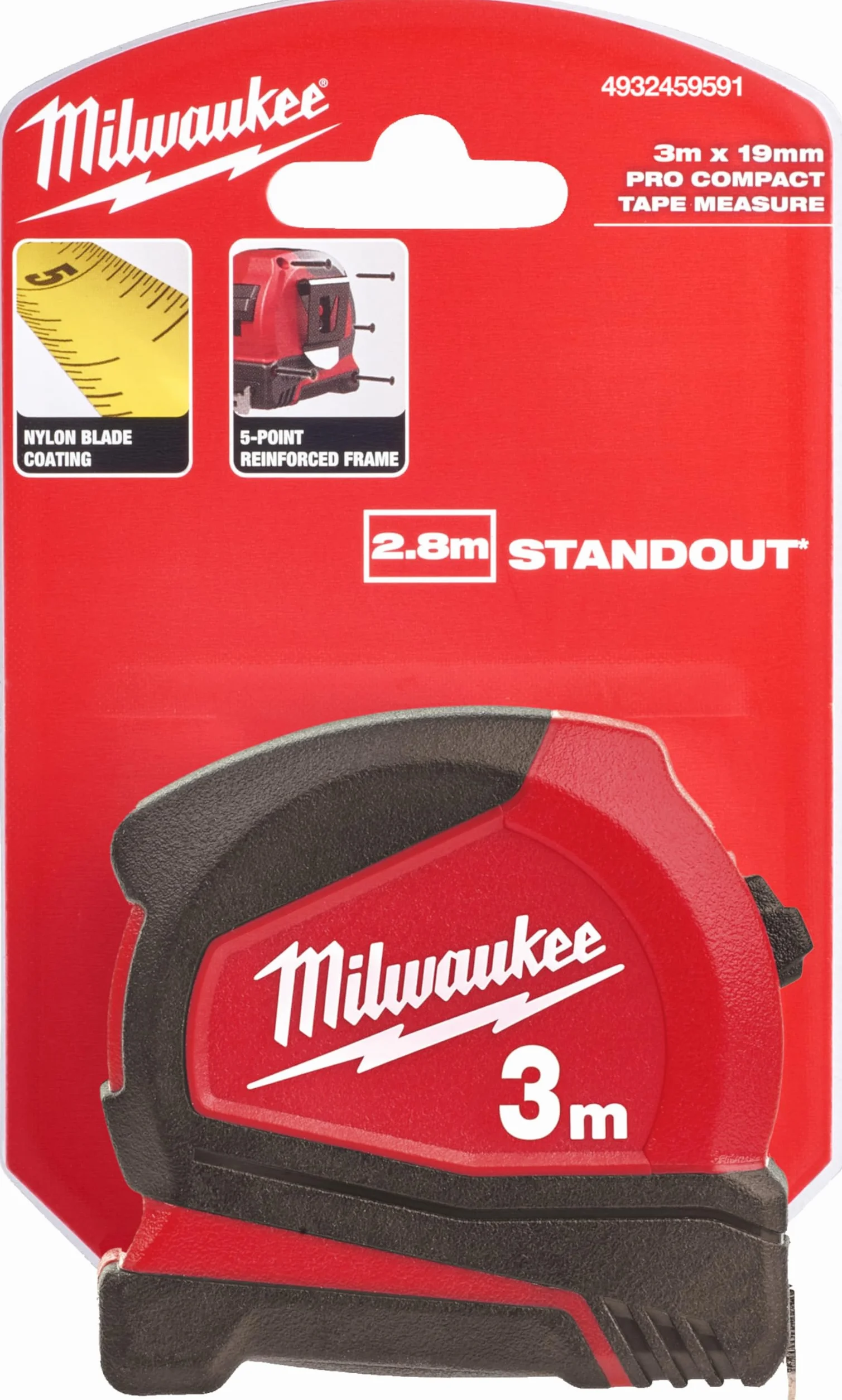 Milwaukee 0 membrana A Ruban COMPACT PRO, 3 m / 16 mm