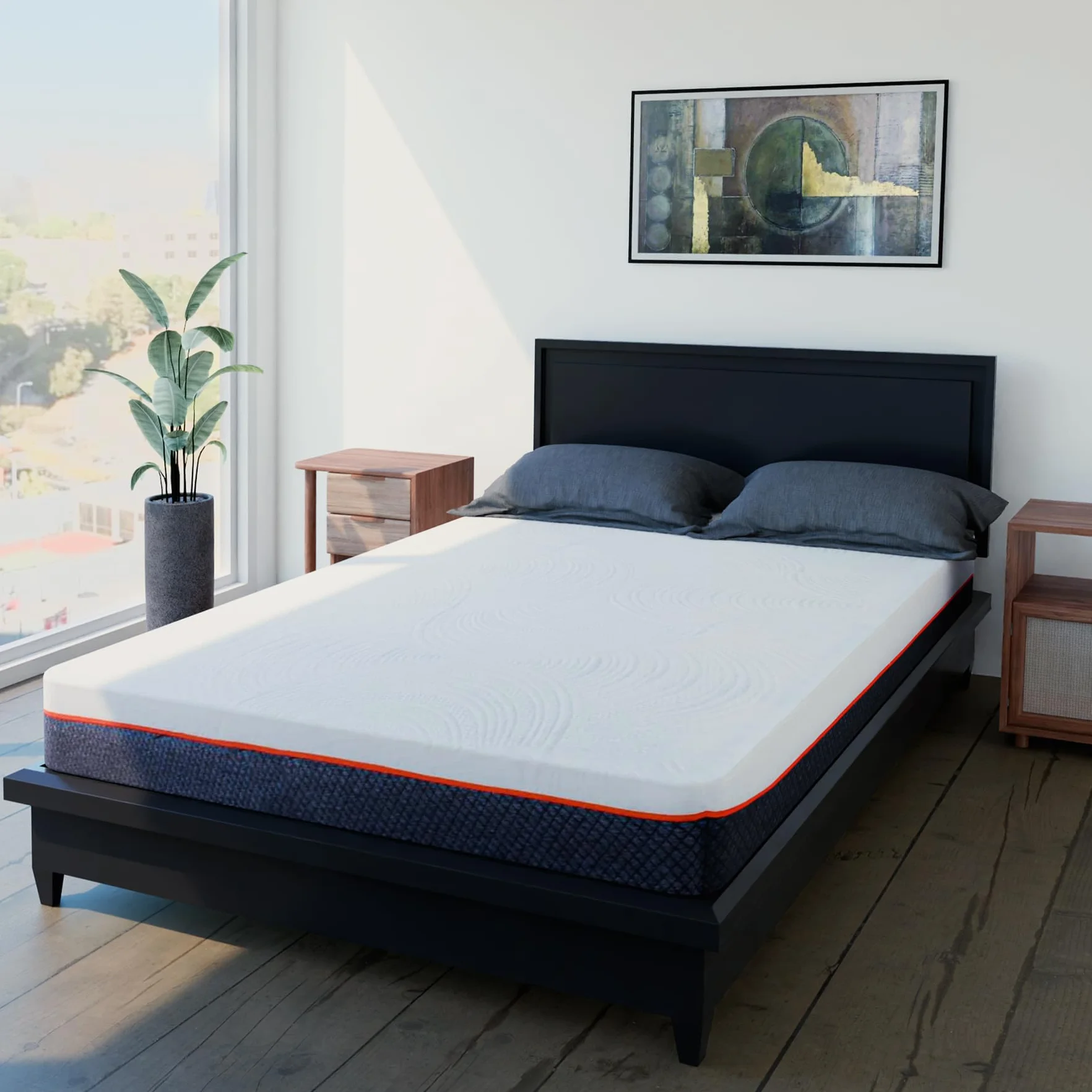 MUUN Materac 180 x 200 cm, twardość H23 cm, zmywalny, pianka z pamięcią kształtu, model ALBA, do łóżka podwójnego, łatwy do czyszczenia, kompatybilny z ramą i pojemnikiem