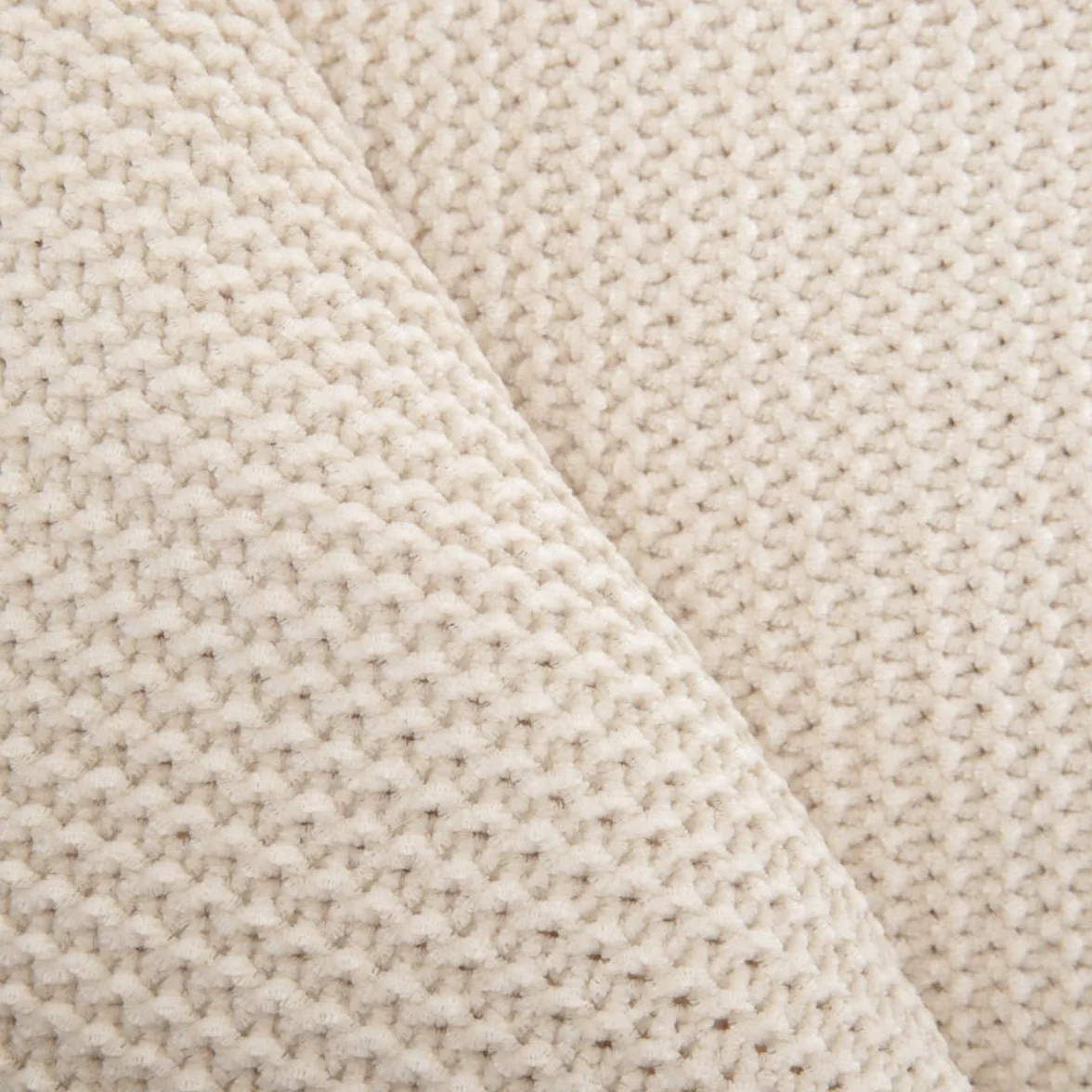 HOMLA Koc CHENILLE szenilowy ecru 130x170 cm