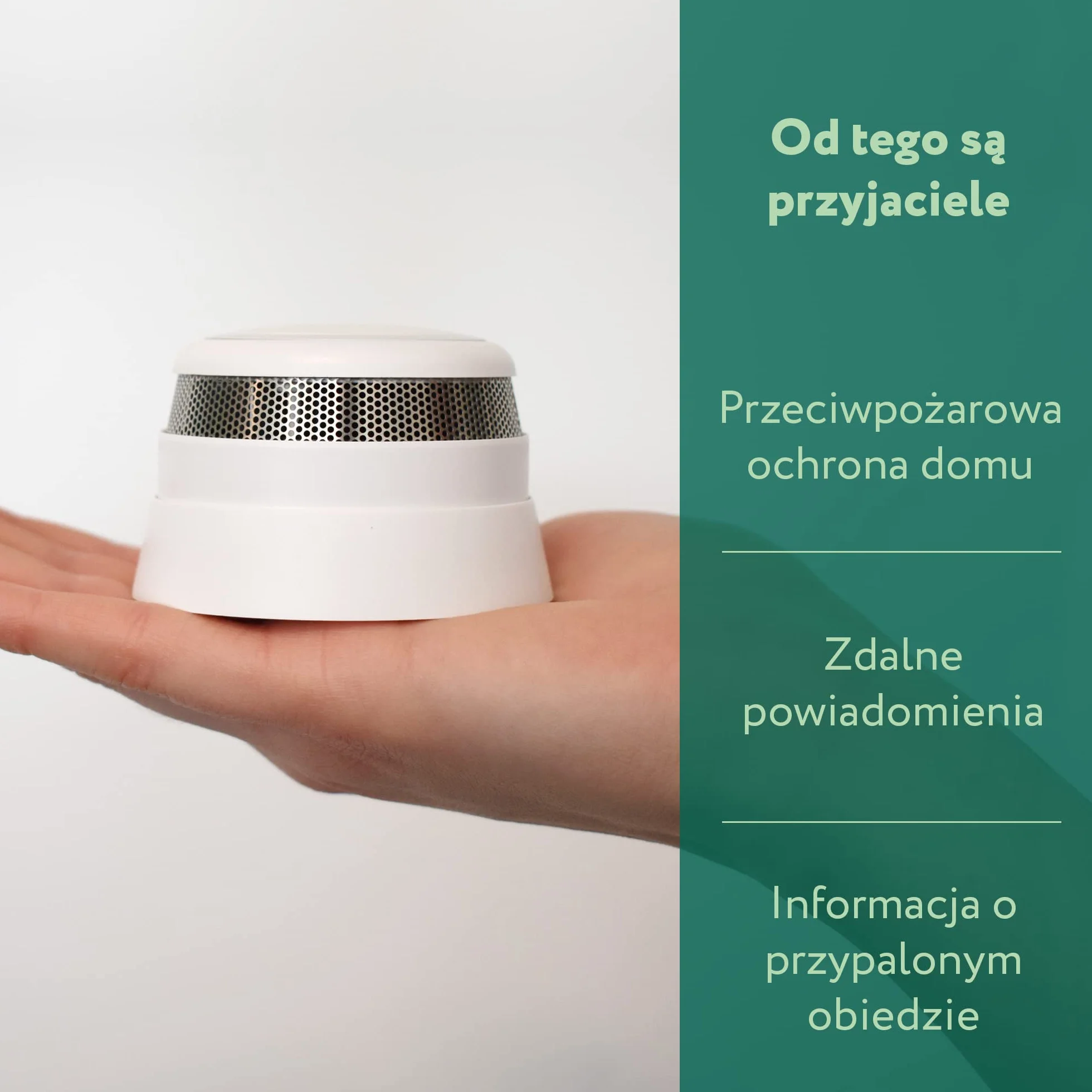 frient Intelligent Smoke Alarm | Bezprzewodowy Czujnik Dymu | Natychmiastowe Powiadomienia o Pożarze | Zasilanie Bateryjne | Podłączenie do Zigbee | Kompatybilny ze SmartThings, Home Assistant i Homey