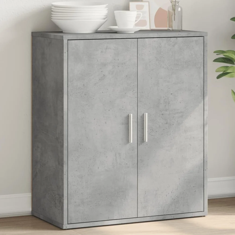 vidaXL Szafka, szarość betonu, 60x31x70 cm, materiał drewnopochodny, komoda, szafka kuchenna, szafka do przechowywania w salonie, kredens