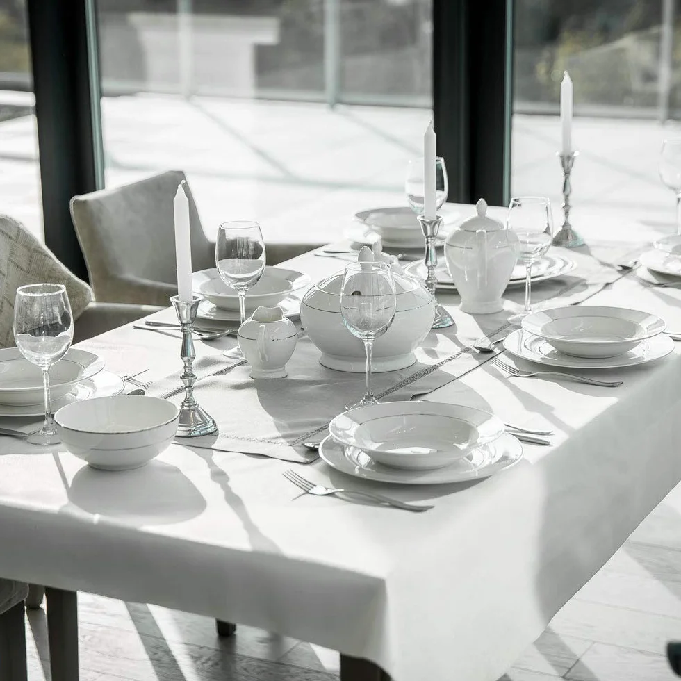 Ambition Aura Silver 400 ml porcelanowy dzbanek na sosy sosjerka
